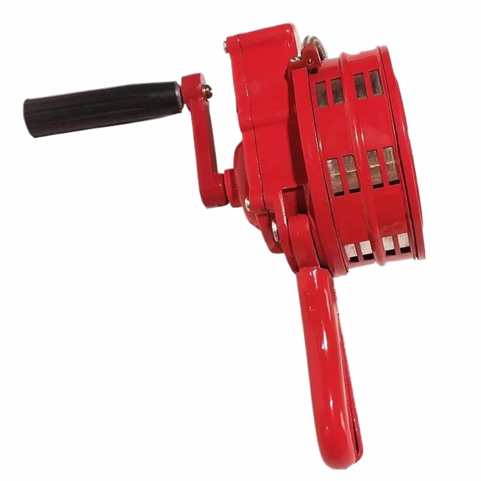 Picadora de Carne Manual, Sirena de Alarma de Emergencia con manivela de Aluminio, 110db, ruidosa, for Deportes al Aire Libre, Manual, Multicolor(Red)