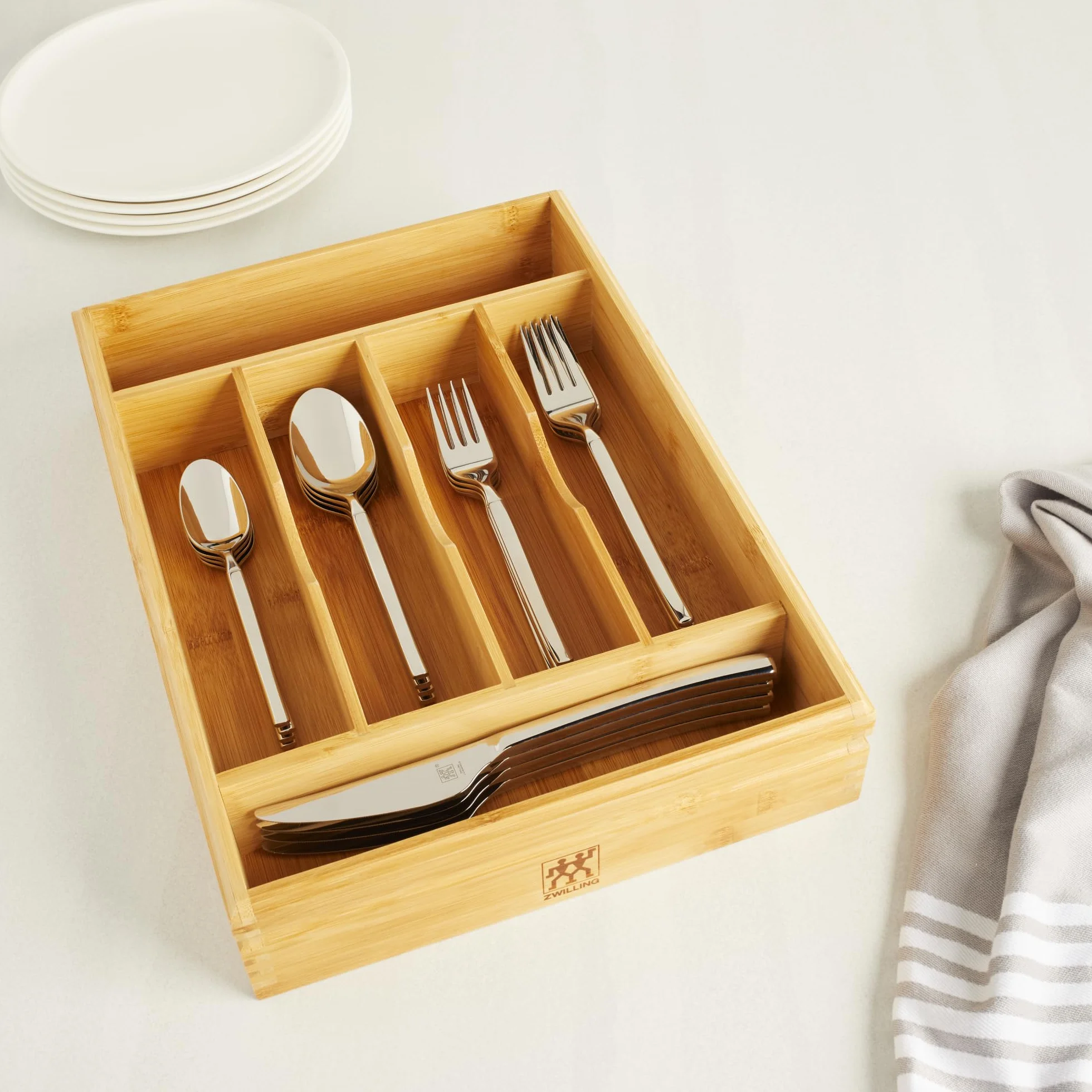 Henckels - Cesta de madera para cubiertos