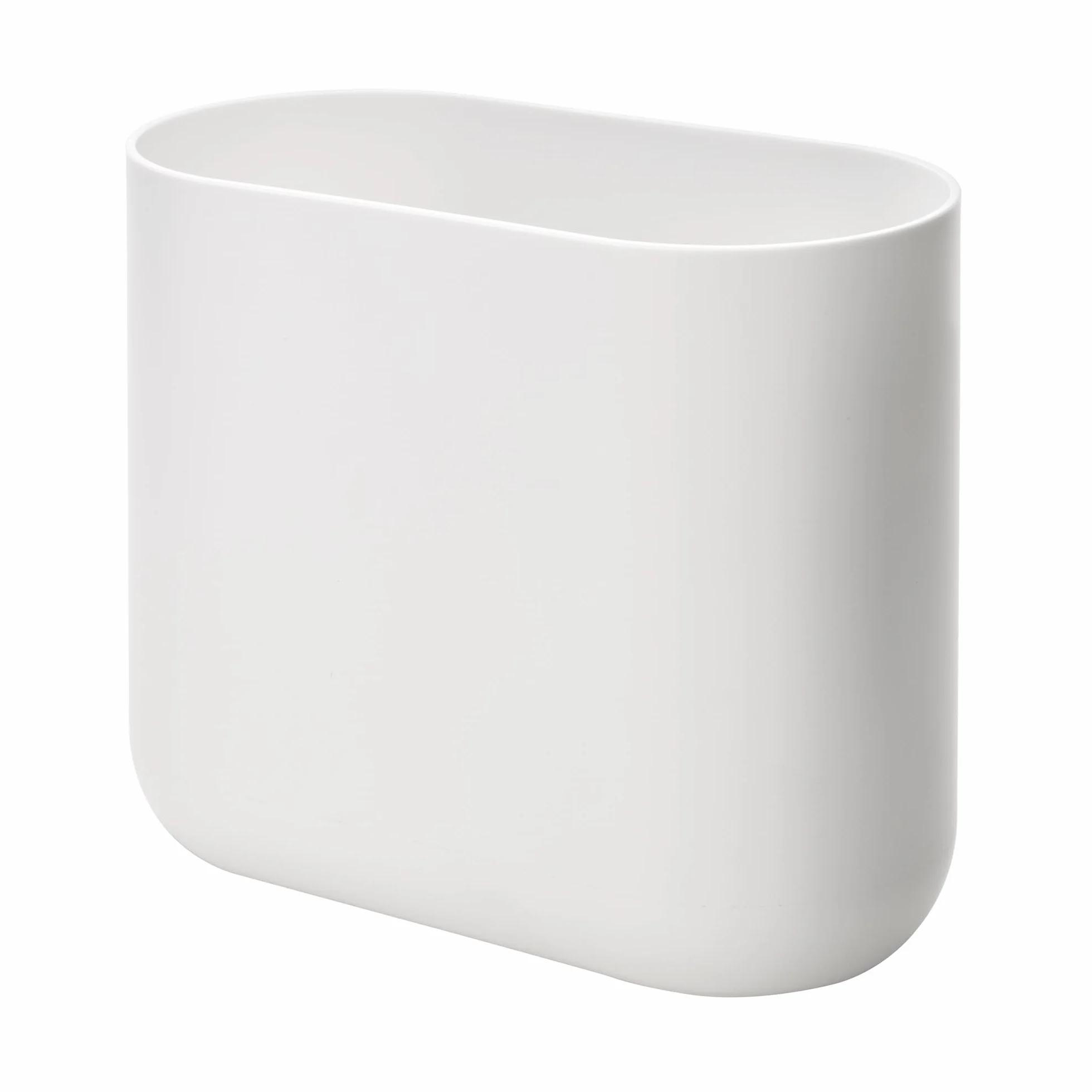 iDesign Cubo de basura baño cocina papelera pequeña plástico blanco 26.8x14x24.8 cm