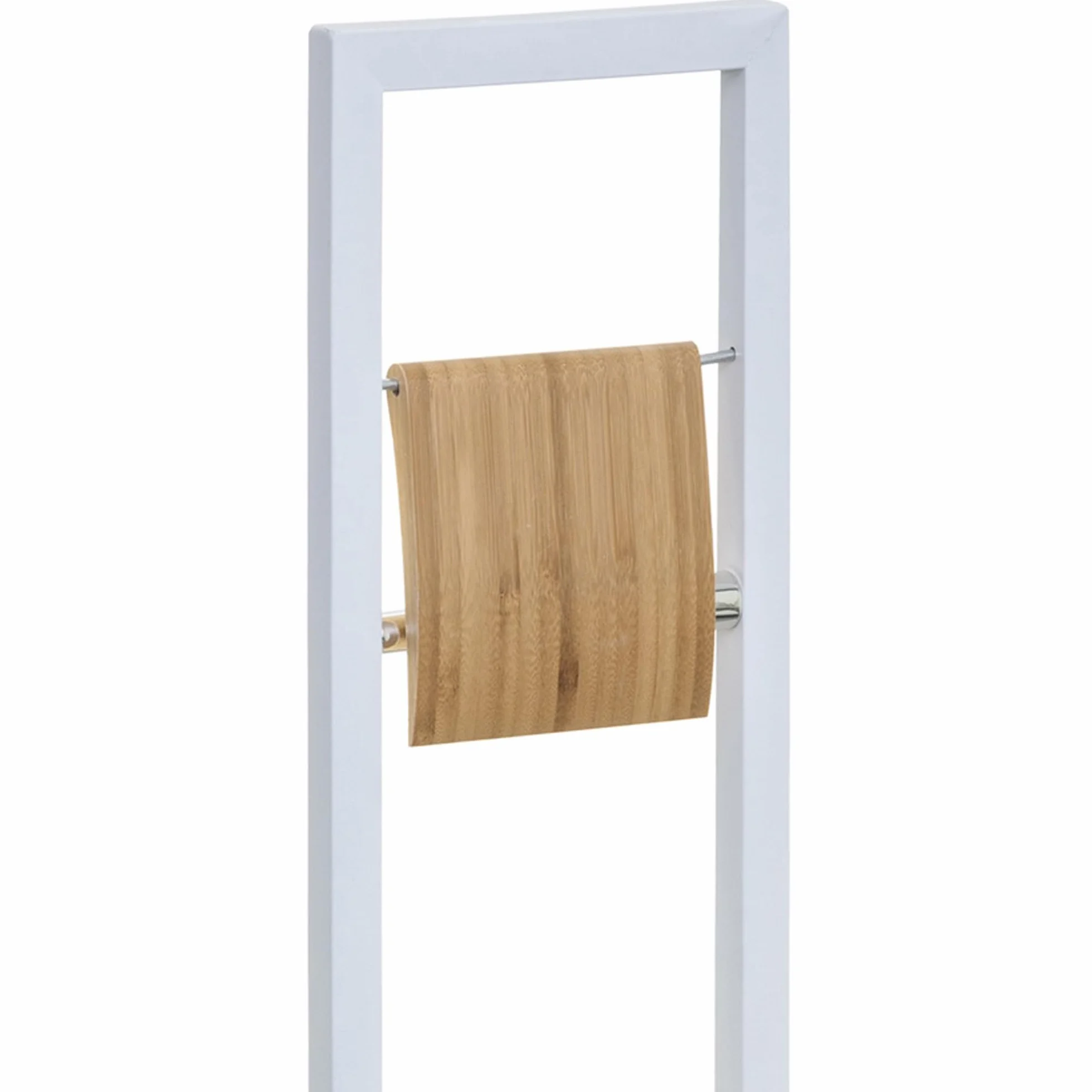 Well Home - Portarrollos con escobillero 'Natureo' en Color Blanco Funcional Ø20x60cm