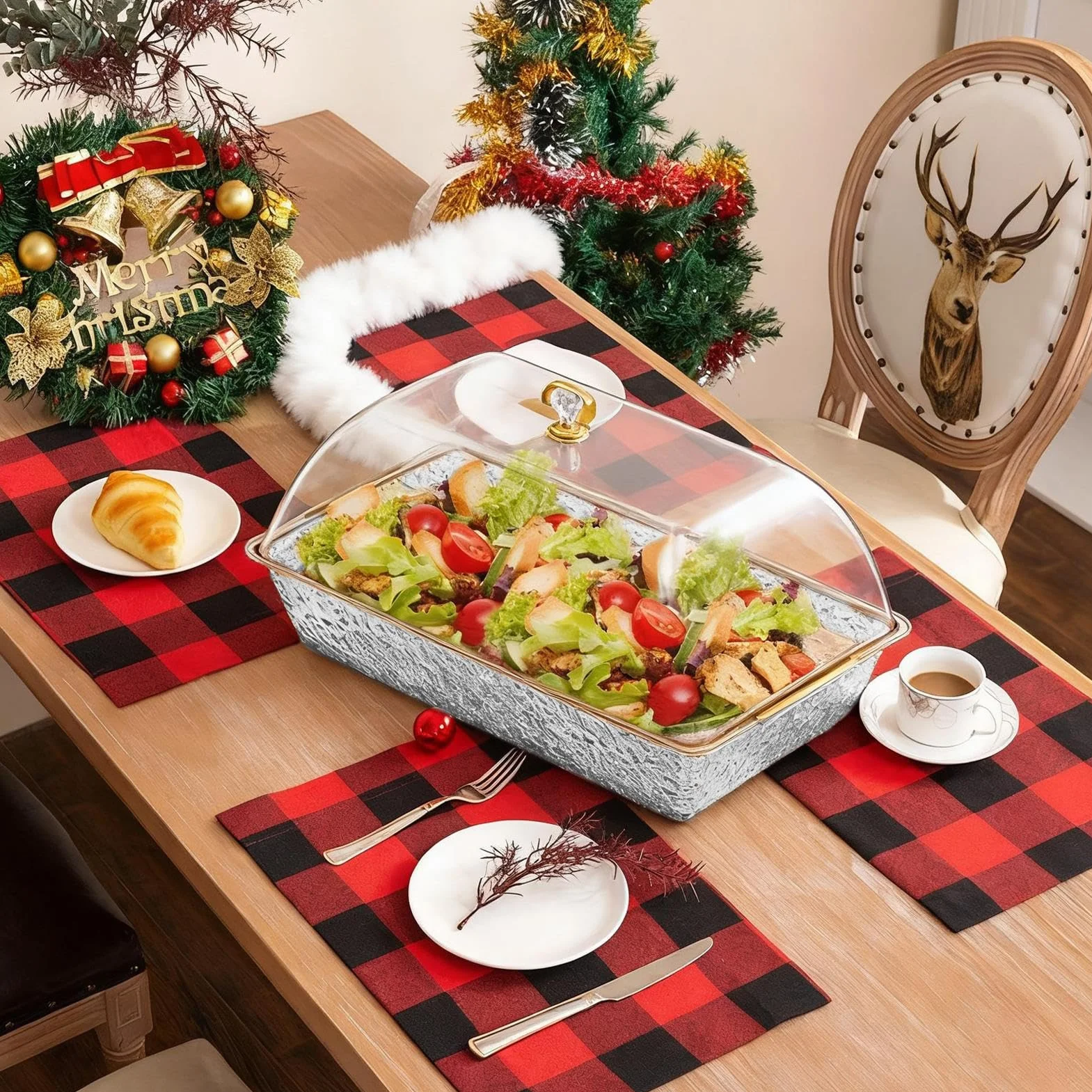 Bandejas De Comida Para Plato De Fruta Galletas Y Snacks | Bandejas De Servicio Para Buffet Organizador Para Suministros De Catering Preparación Reunión Familiar Evento Festivo