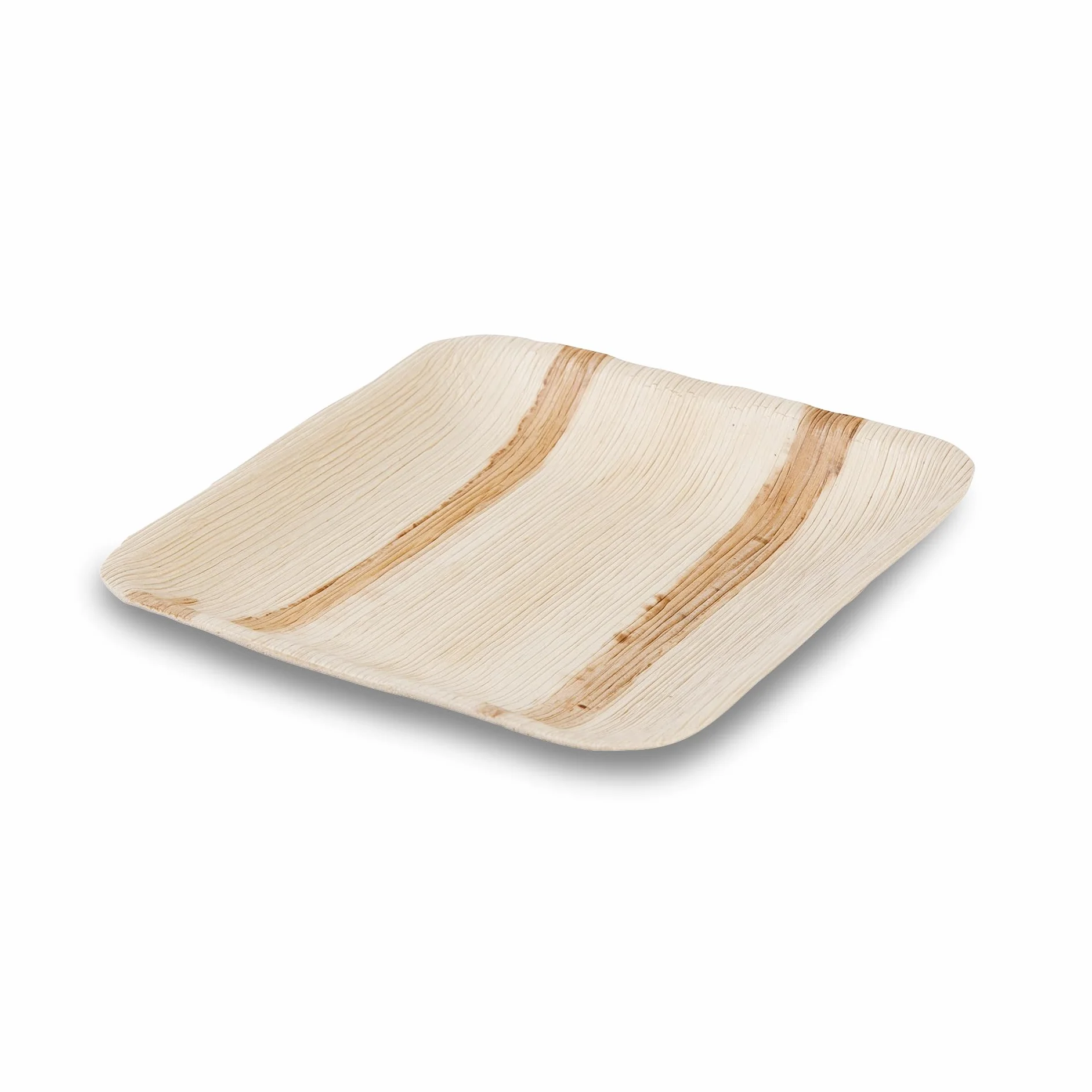 BIOZOYG 200x de platos de hoja de palma 15 x 15 cm - Platos desechables compostables y naturales - Vajilla de fiesta cuadrada