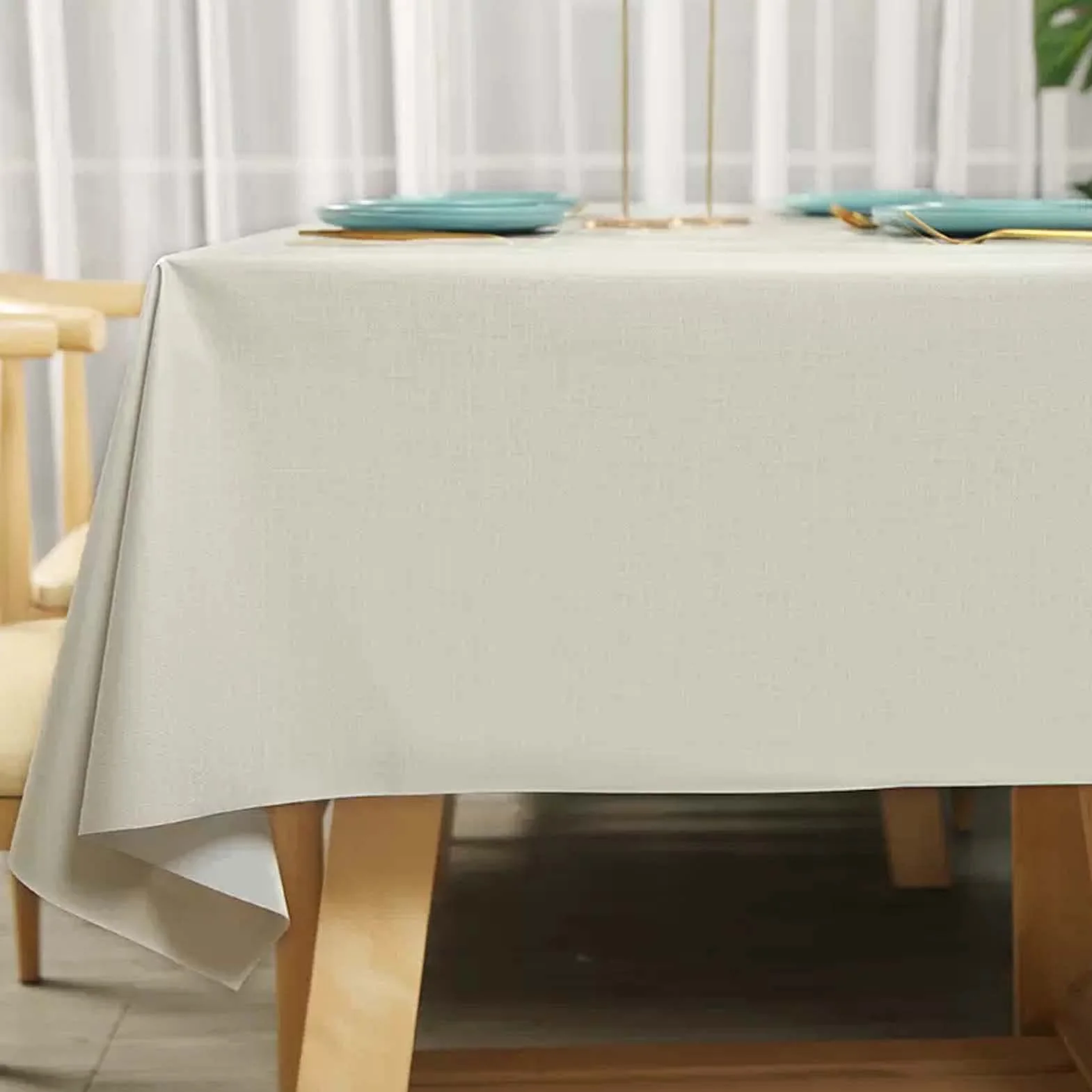 120x180cm Mantel Mesa Antimanchas, Manteles Impermeable Antimanchas, Mantel Rectangular PVC , Cubierta De Mesa, Color Sólido, para Comedor Cocina