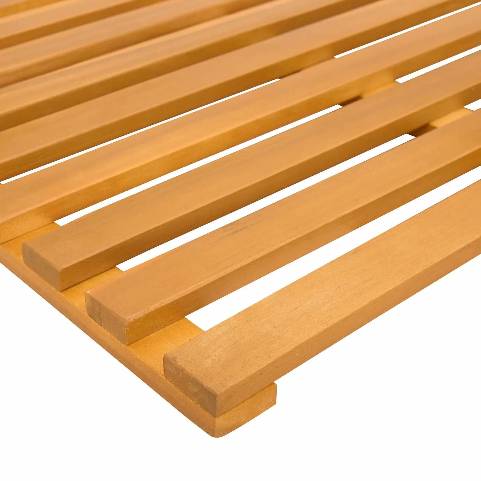 Alfombra de baño de madera marrón lisa, 80 x 48 x 2,5 cm, antideslizante, diseño ventilado, secado rápido y absorbente, versátil alfombrilla de baño para ducha y WC