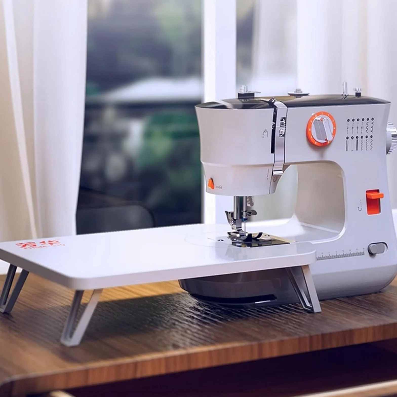 Máquina de coser portátil con pedal de pie, mini herramienta eléctrica de doble aguja, 12 puntadas, para reparación de telas en el hogar y control de velocidad, ideal para proyectos de reparación
