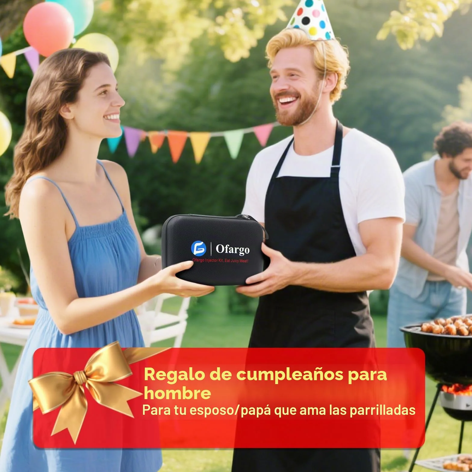 Ofargo Inyector de Condimento con 4 agujas de adobo, Se Utiliza para el Condimento de Carnes Como Carne de res, Pollo, Pavo; Jeringuilla Cocina 60 ml/2 oz; Con bolsa de EVA para guardarlo fácilmente