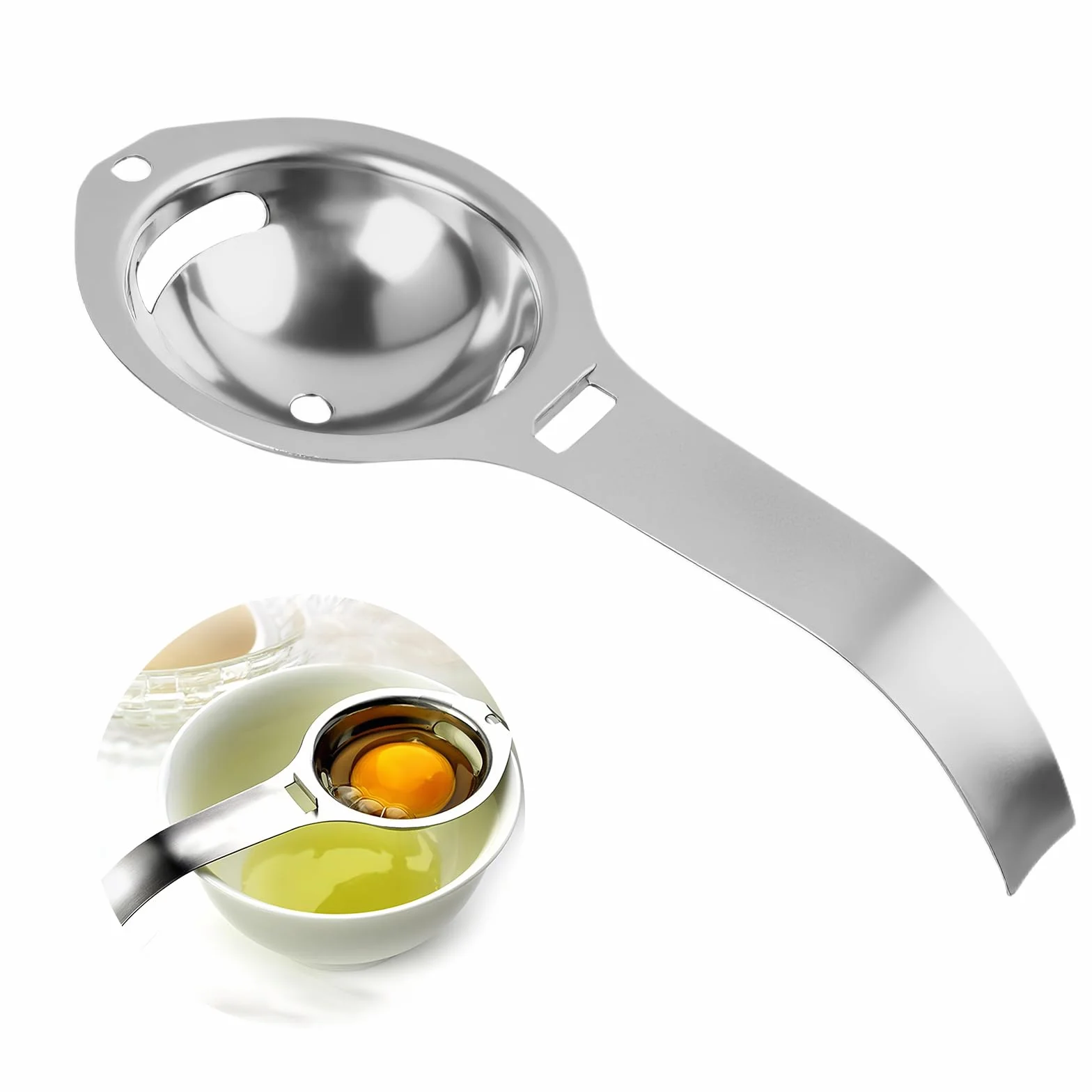 Separador de Yemas de Huevo Acero Inoxidable 304 - Egg Yolk Separator Stainless Steel, Divisor de Huevo Extractor de Clara