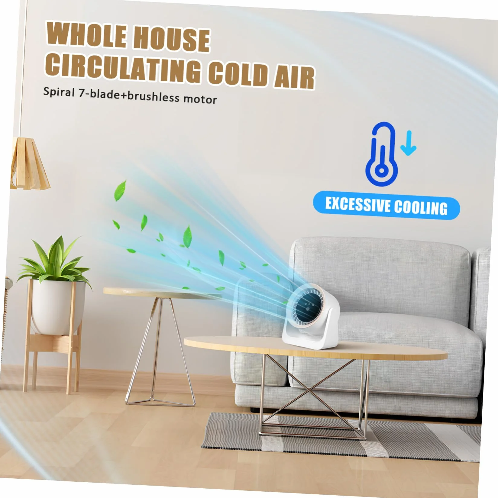 YARNOW Ventilador Paquete Ajustables Velocidades para Ranura de Hielo Velocidad y Compacto de Alta para Celebración Verano en Escritorio Oficina y Sesiones de Estudio