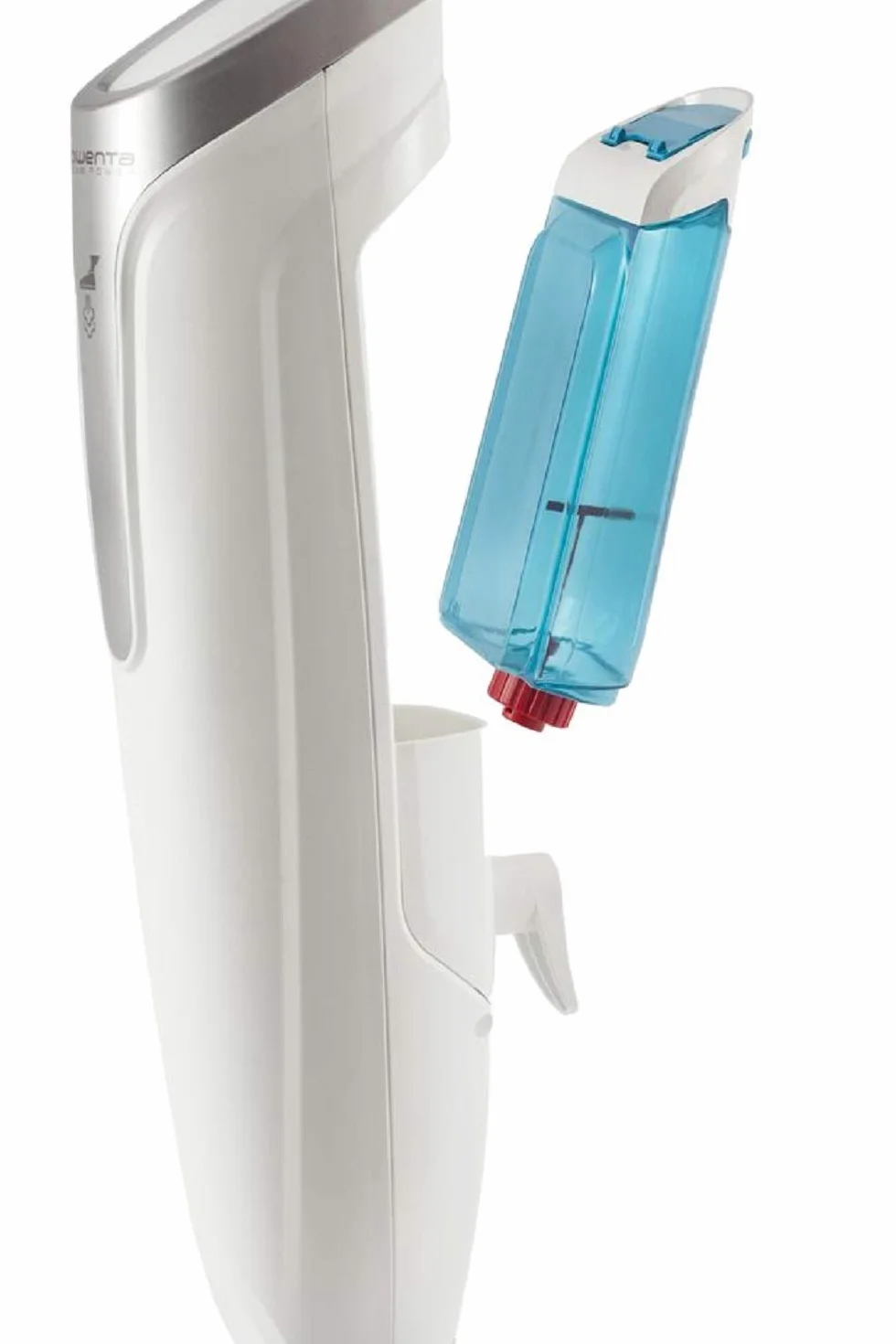 Rowenta Steam Power RY6557WH - Escoba de vapor con mopa para suelos duros, 3 ajustes y cepillo para suciedad incrustada, sistema antical y fácil de almacenar, elimina el 99 % de gérmenes, fácil uso