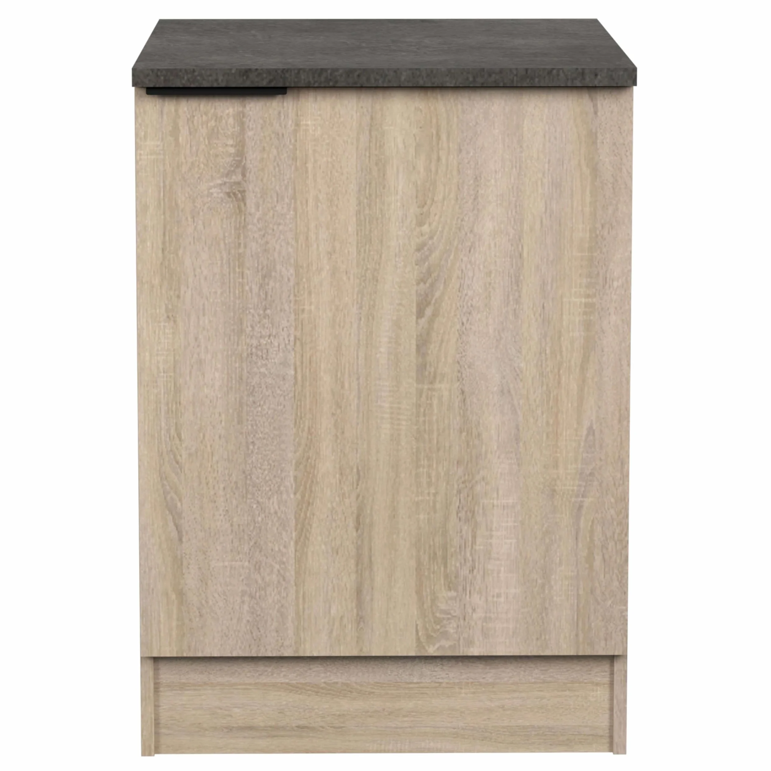 Miroytengo Módulo Cocina Inferior Arko Estilo Industrial en Color Roble Áspero y Negro con 1 Puerta y 1 Estante Interno 60x60x86 cm