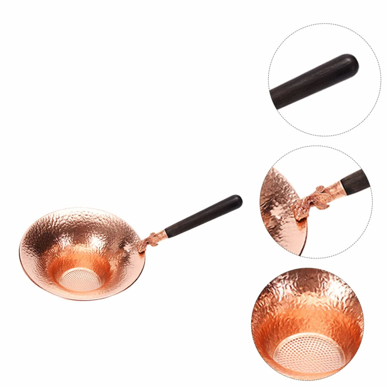 UPKOCH 3 Piezas De Accesorios De Cóctel De Fugas De Té Infusor De Té De Silicona Colador De Metal Colador De Té De Hojas Sueltas Tamiz De Fina Difusor De Té Cobre Madera De