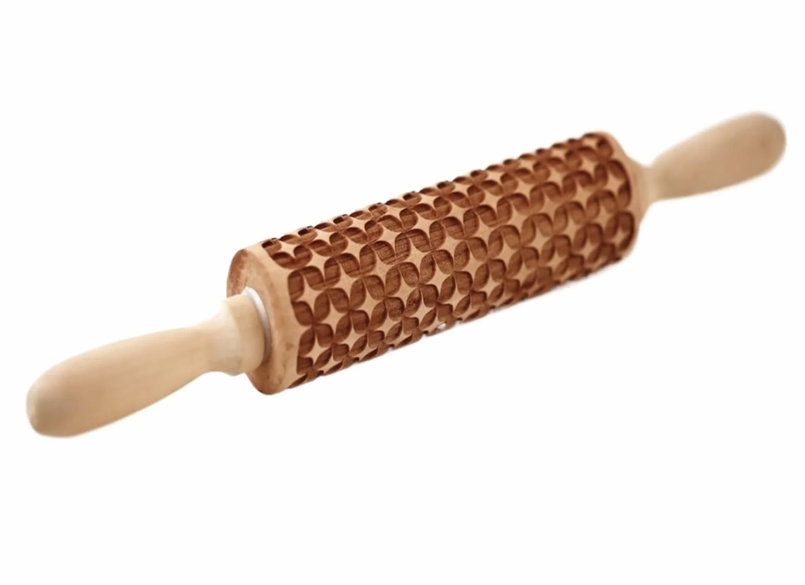 Rodillo de Madera con Grabado Profundo for Hornear, 35 x 4,5 cm, con Forma de Galletas en Relieve, Monedas Antiguas, 3D Rodillo para Masa Madera