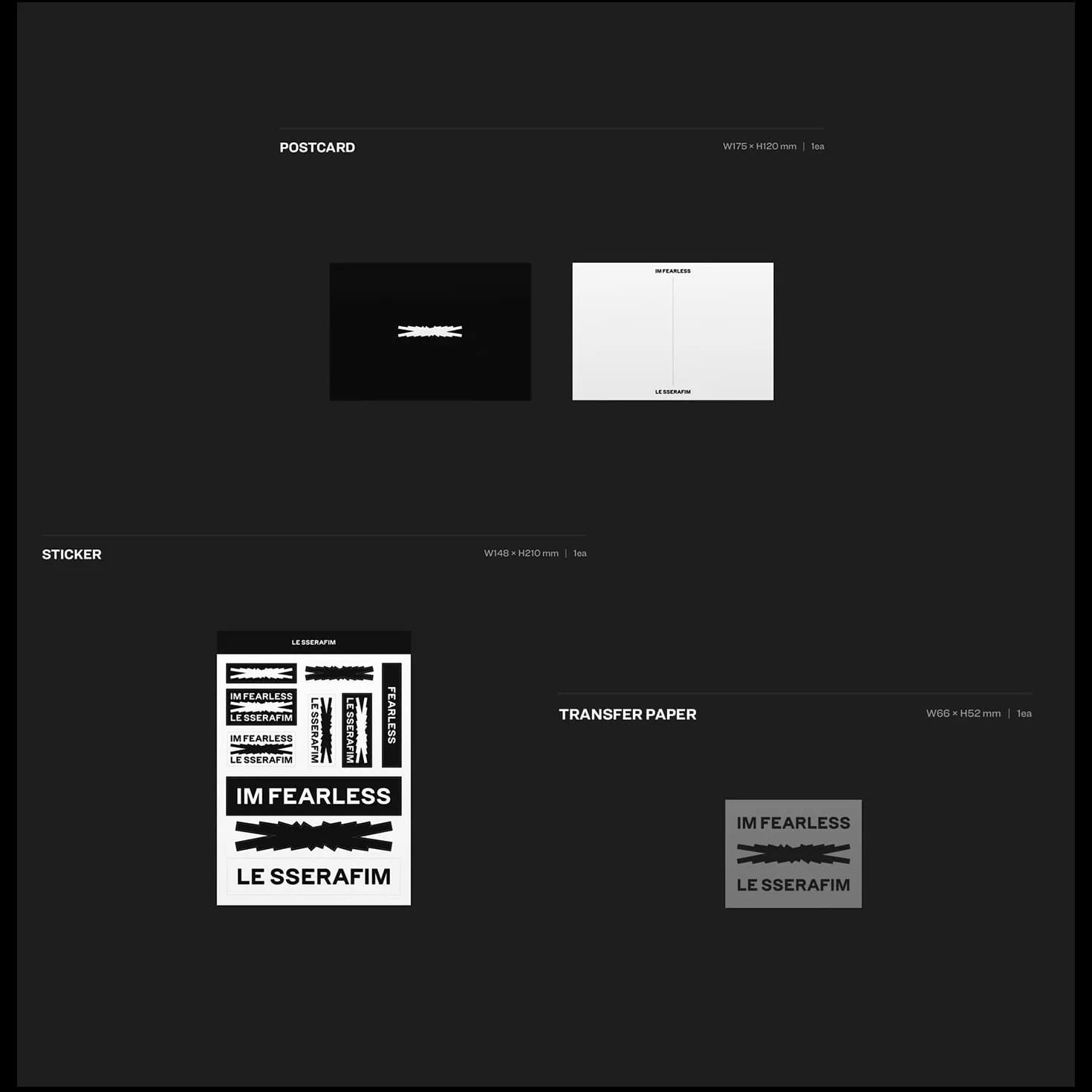 LE SSERAFIM - 1st Mini Album [FEARLESS] (VoL.2 BLUE CHYPRE ver.) Booklet + CD + Photocard + Postcard + Sticker + Transfer Paper + 2 Pin Button Badges + 4 Extra Photocards