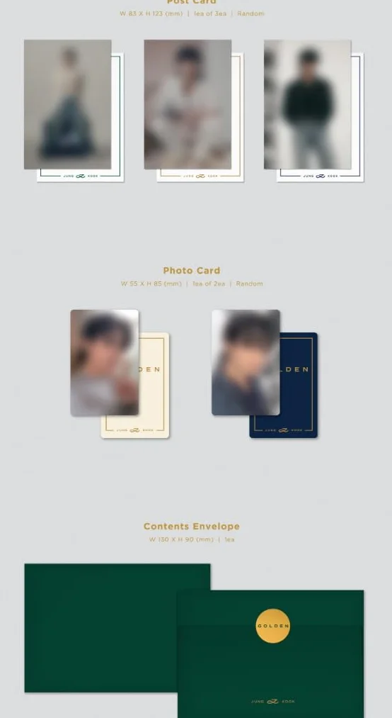 [Set] BTS JUNGKOOK GOLDEN 1st Solo Album 3 Verset + Weverse Album Ver