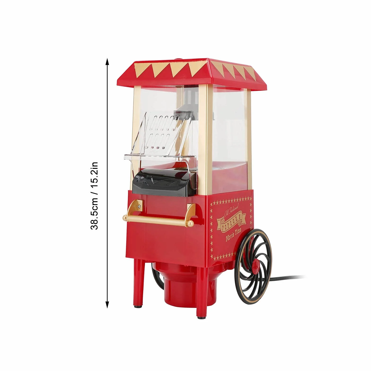 Máquina de palomitas maíz el hogar 1200 W máquina automática para hacer palomitas de maíz antiadherente suministros para cine restaurante fiesta regalo boda(Fabricante de palomitas de maíz)