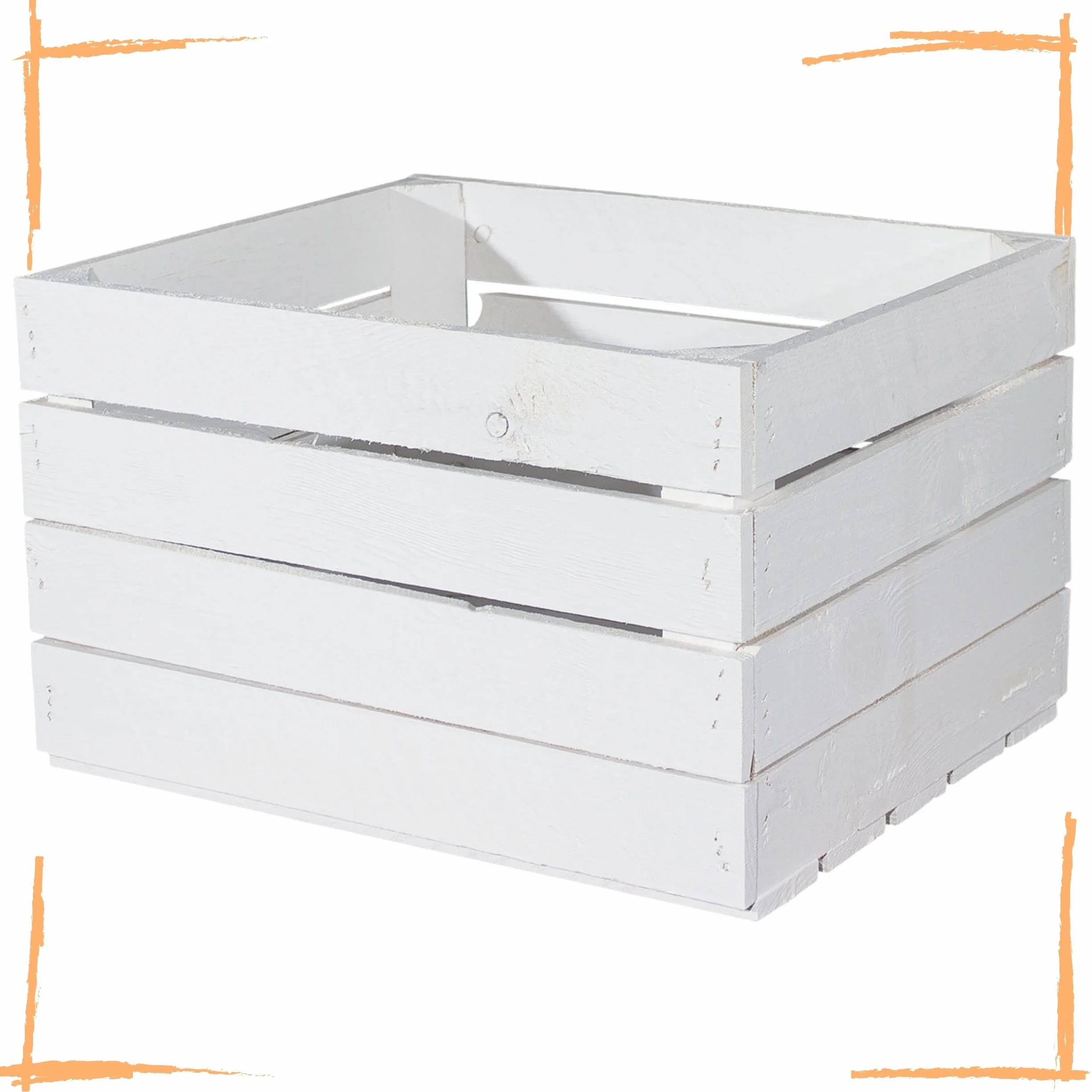 Paquete ahorro, cajas de madera vintage en color blanco, cajas de vino, cajas de frutas, cajas decorativas y para muebles, 50 x 40 x 30 cm, caja de regalo, caja decorativa para estanterías (5)