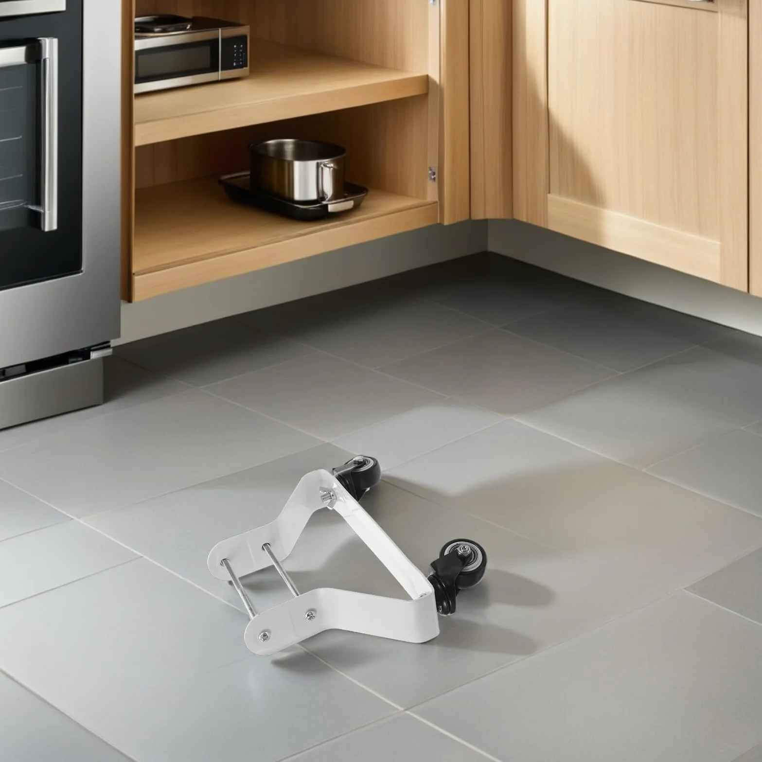 Soporte para Radiador de Aceite con Ruedas Negras Dobles Base Móvil con Doble Rodamiento para Calefactor Eléctrico Accesorio Resistente y Compatible para Movilidad Silenciosa en