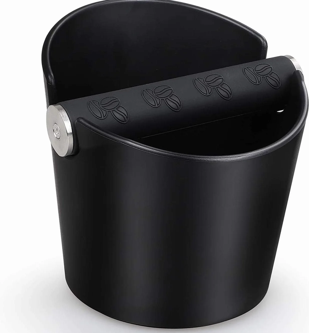 Ideal Swan Coffee Knock Box Posos Cafe Caja Barista Absorbente Golpes Barra Metal Extraíble Base Antideslizante Negro
