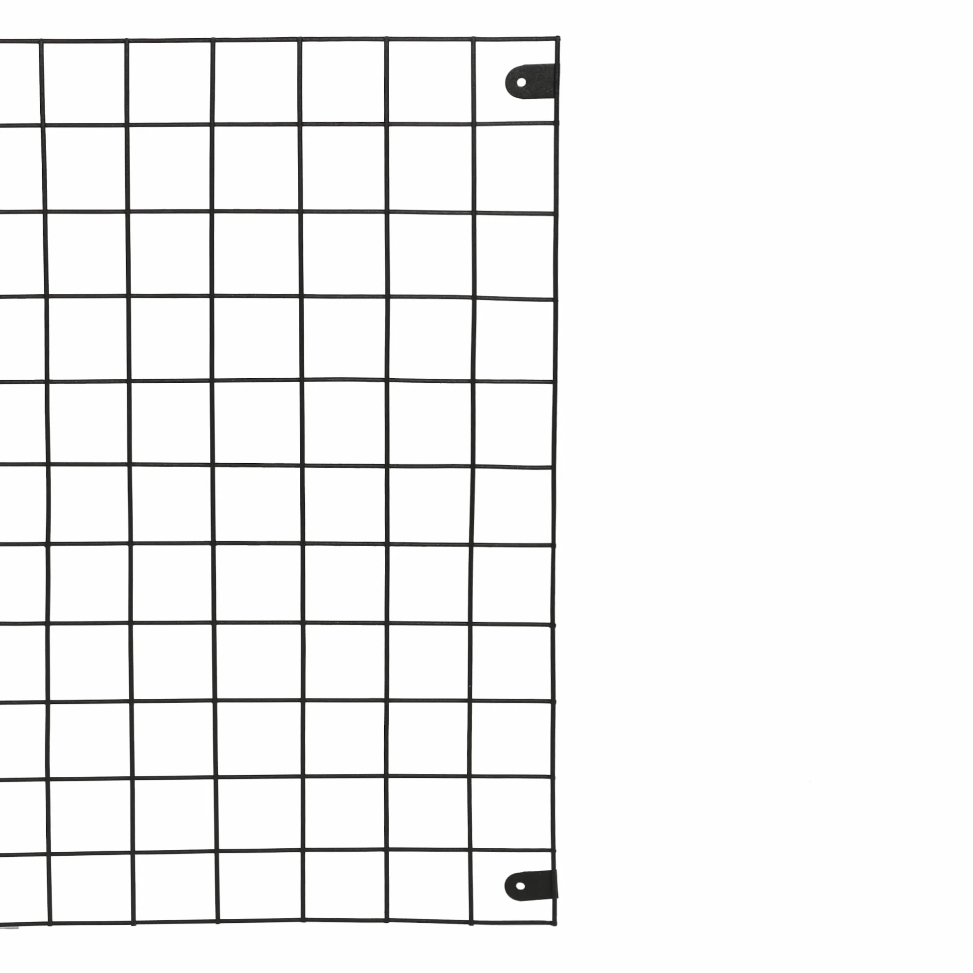 [en.casa] Panel de Rejilla para Notas Listas de Tareas Pared de Fotos Mural Tablero de Anuncios Multifuncional Metal 75 x 55 cm Negro