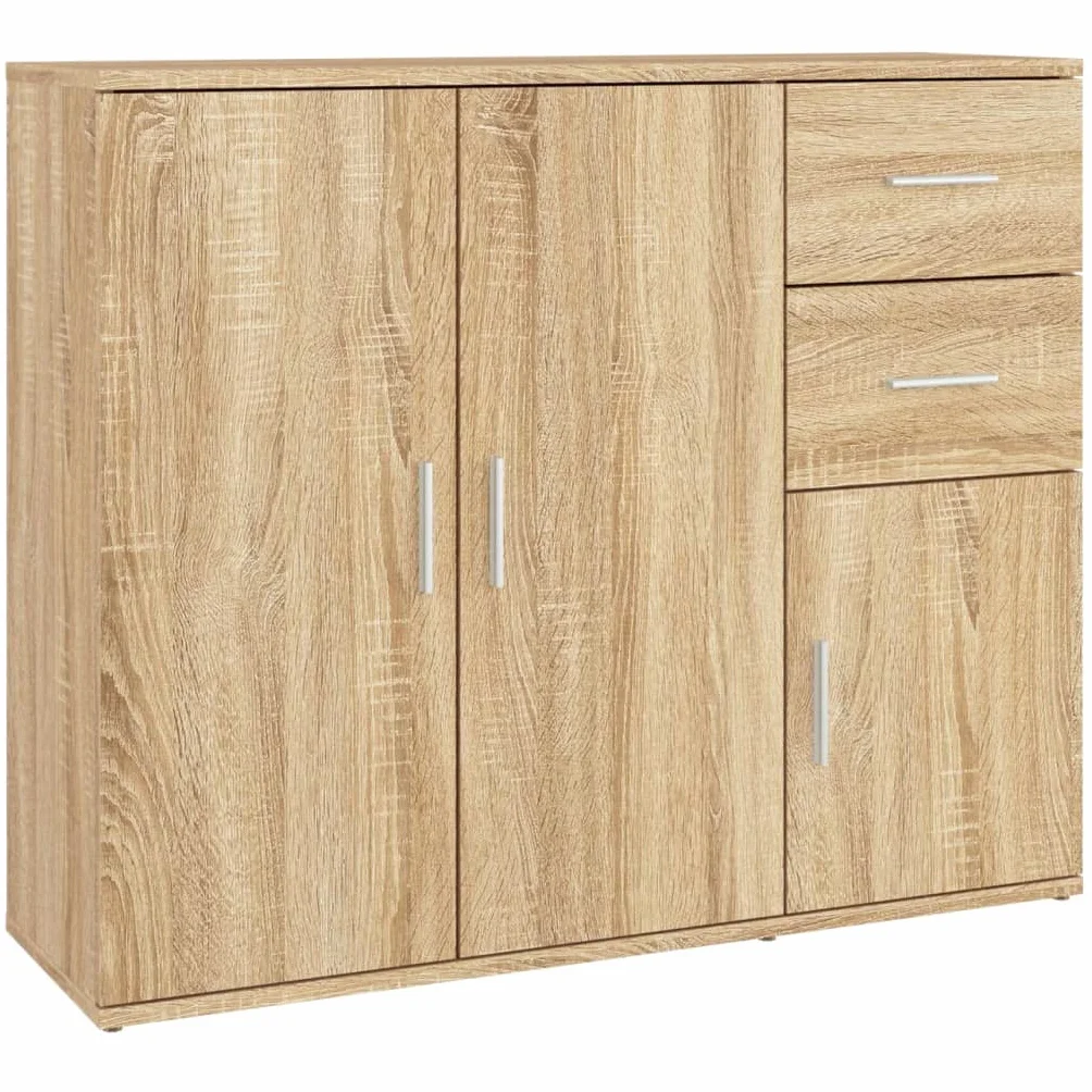 vidaXL Aparador Roble Sonoma 91x29,5x75 cm