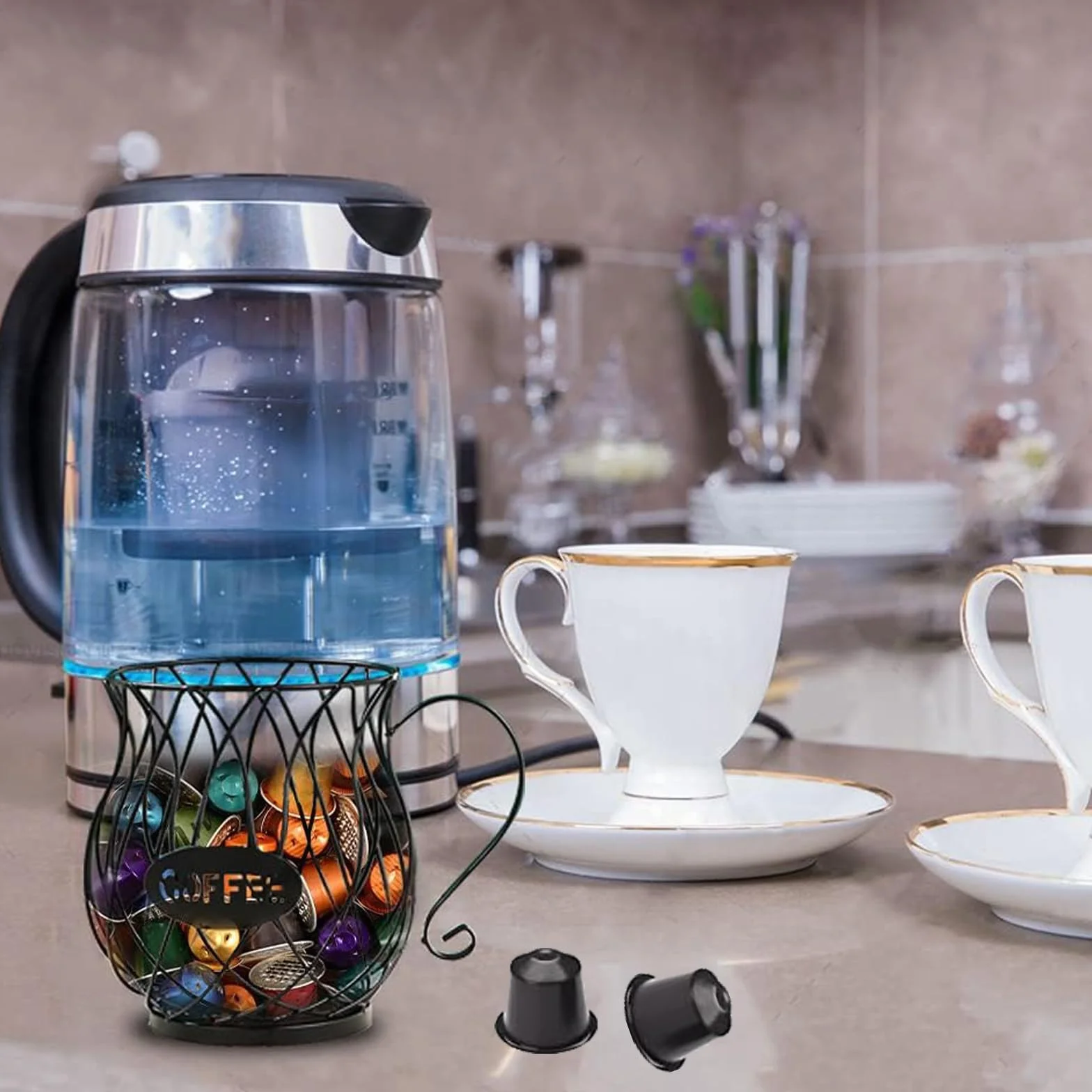 Cesta de Almacenamiento para Cápsulas de Café, Soporte de Expreso