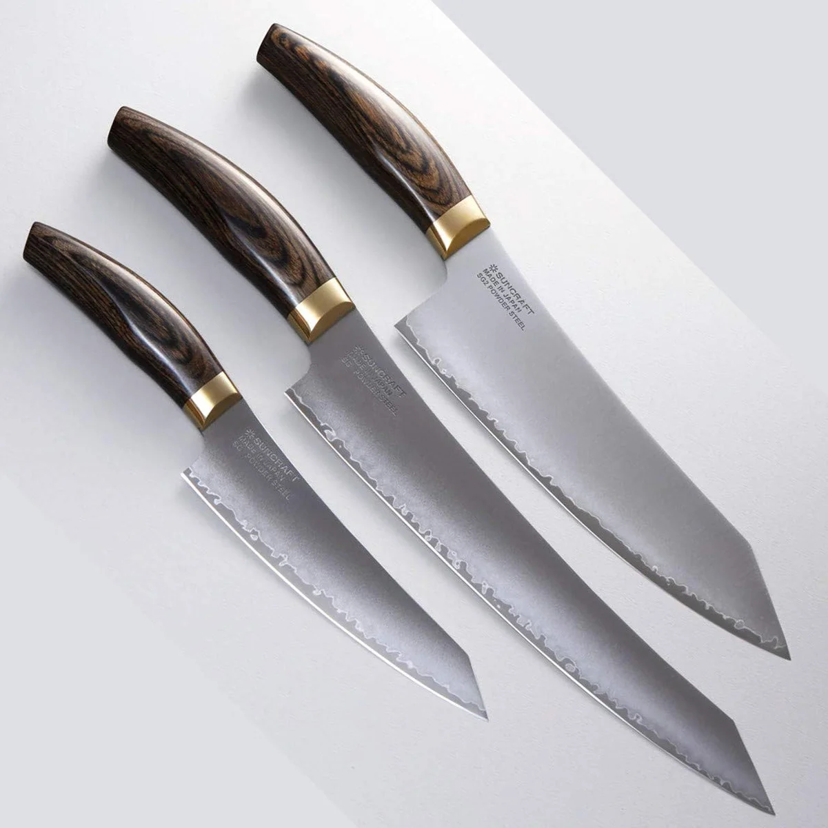 Elegancia SUNCRAFT Cuchillo universal & 3 capas SG2 acero inoxidable & biselado doble & longitud hoja 150 mm