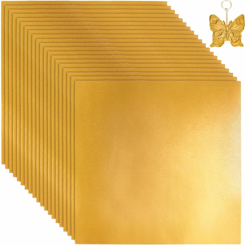 BENECREAT 100 hojas lámina dorada 15x15 cm aluminio manualidades