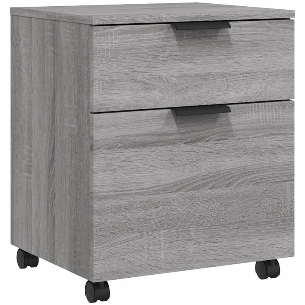 Genérico Archivador Ruedas Madera contrachapada Gris Sonoma 45x38x54 cm,Mobiliario,Armarios y almacenamiento-817136