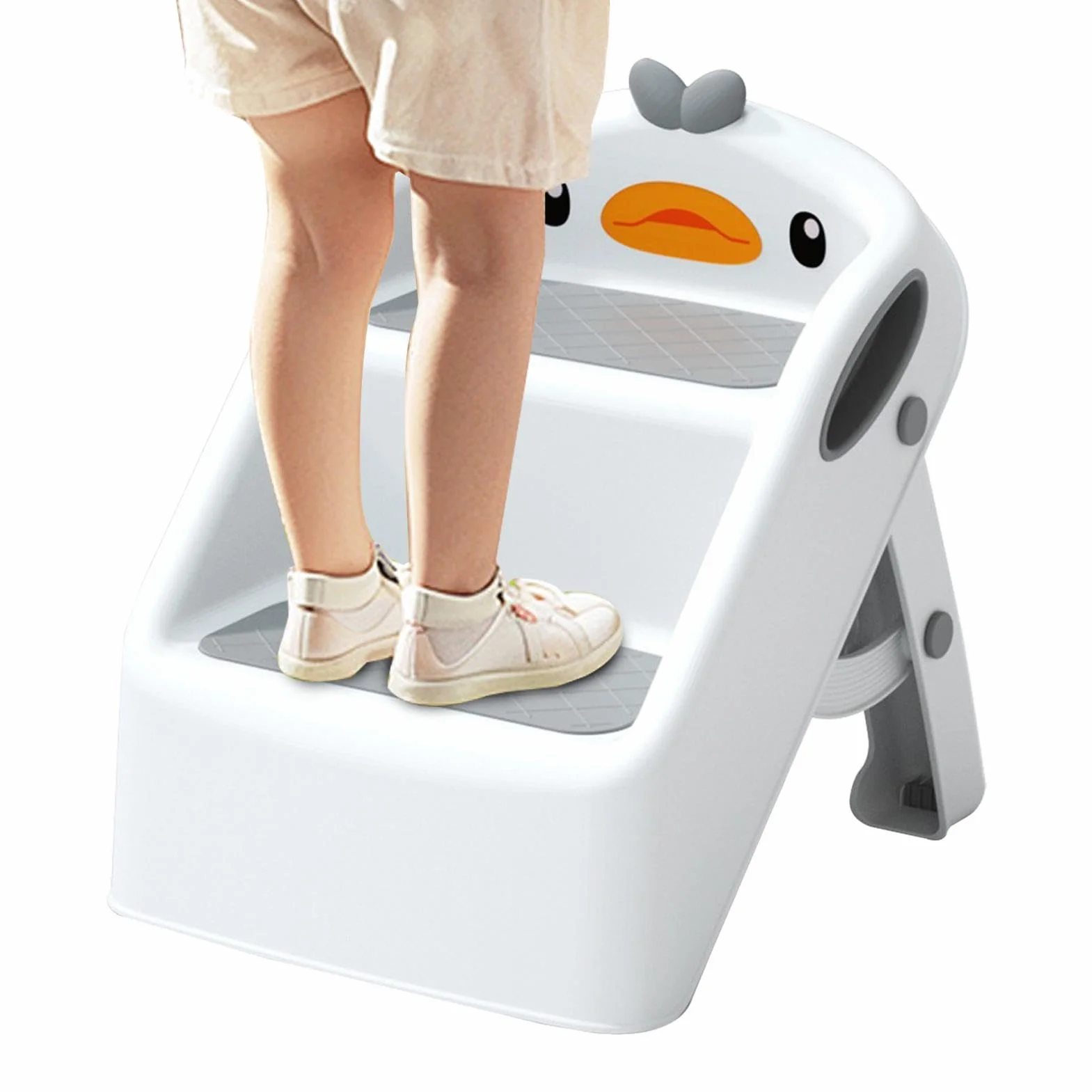 Caminar pie infantil – Escalera plegable 2 pasos para baño infantil | taburete de , antideslizante, portátil, para lavabo, cocina, aprendizaje