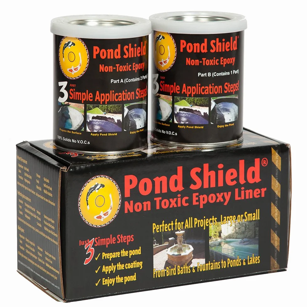 Pond Shield Pond Armor SKU-BLACK-QT-R - Pintura epoxi no tóxica, 1.5 cuartos de galón, color negro