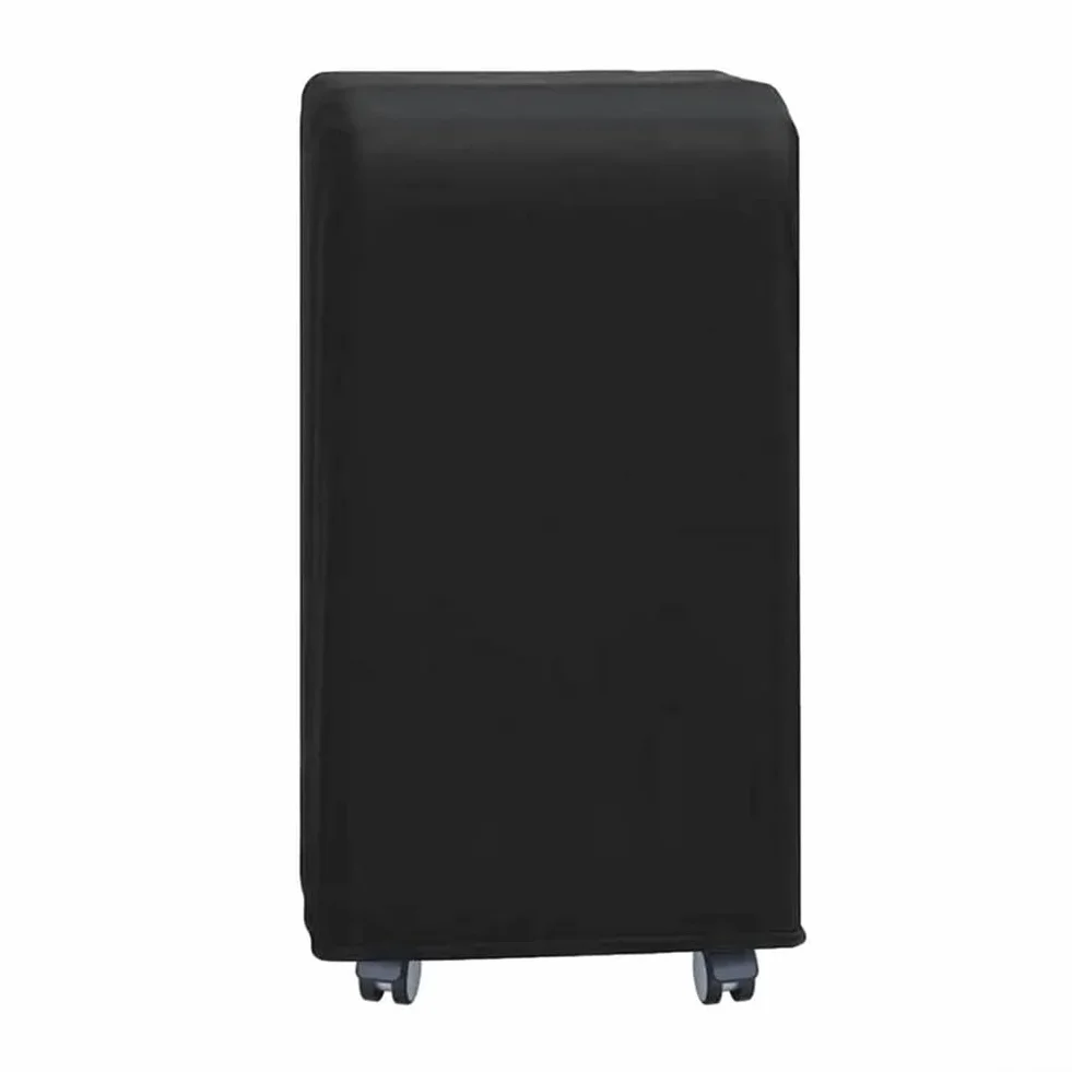 Funda portátil para aire acondicionado, correa ajustable, protector a prueba de polvo, elástico de seda de leche, ajuste para 15.7 x 18 x 30 pulgadas, bolsillo negro lavable a máquina para control