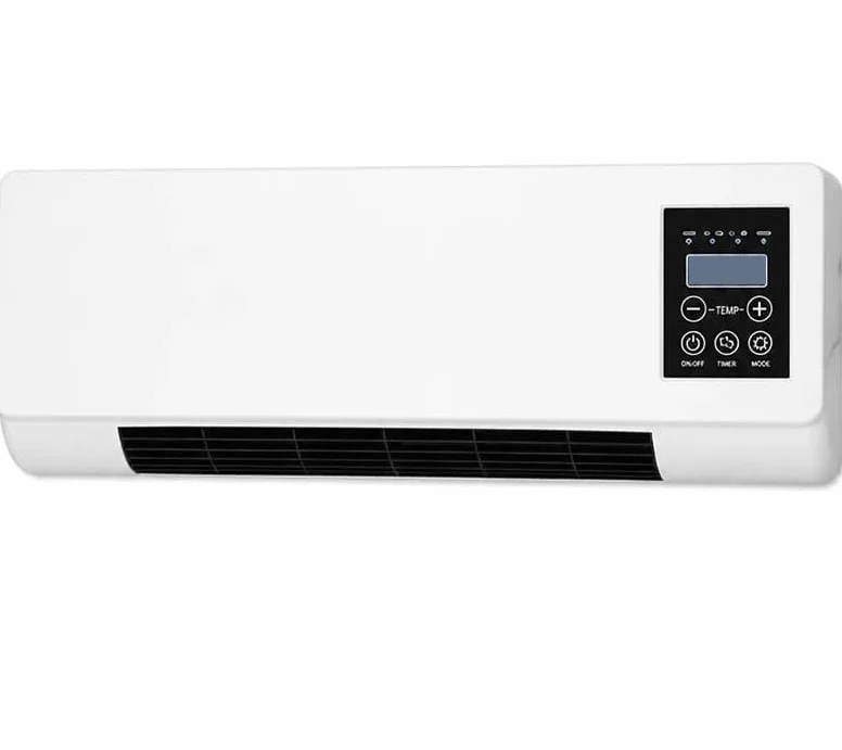 Ventilador enfriador de aire de montaje en pared, dispositivo de brisa refrigerada con calentado portátil 2 en 1, operación silenciosa eficiente en energía, no se necesita instalación para e
