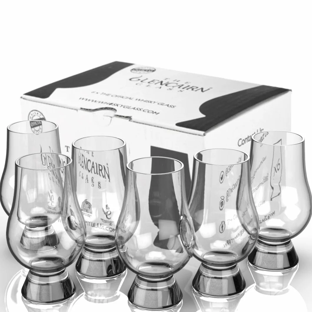 GLENCAIRN Vaso De Whisky | Juego De 6 En Trade Pack | Glencairn Vasos de whisky en práctico paquete comercial para whisky, degustaciones y placer elegante