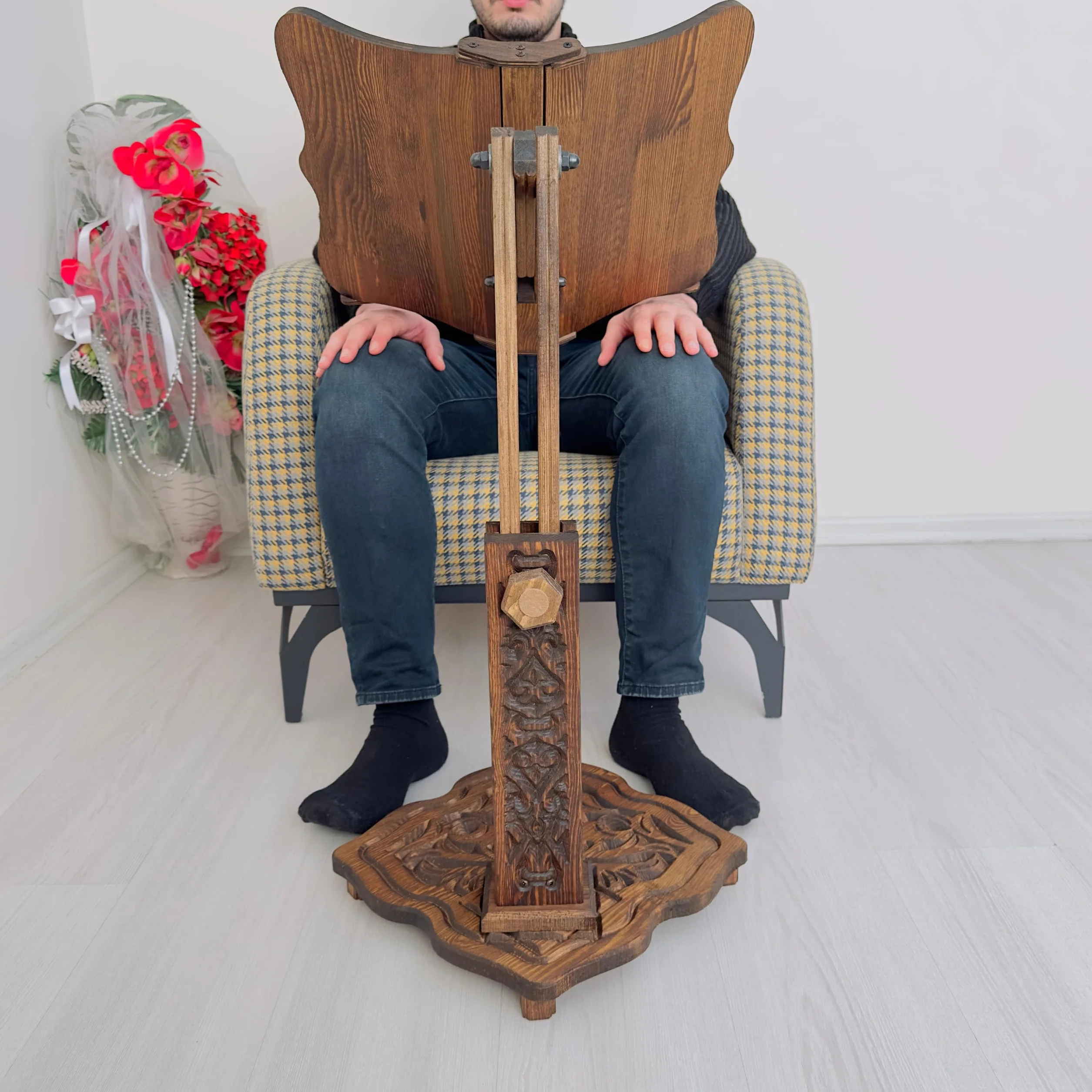 Soporte de madera ajustable de gran tamaño para libros pesados | Corán, Biblia, diccionario, soporte para libros de cocina, soporte multifuncional enorme