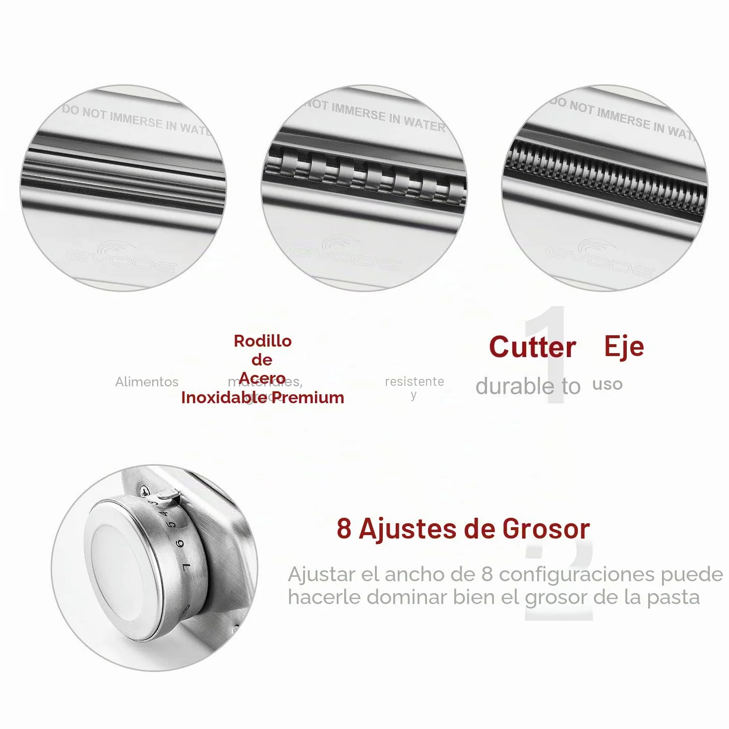 Accesorio para pasta para KitchenAid, que incluye un rodillo para láminas de pasta, un cortador de espaguetis y un cortador de fettuccini para Kitchenaid
