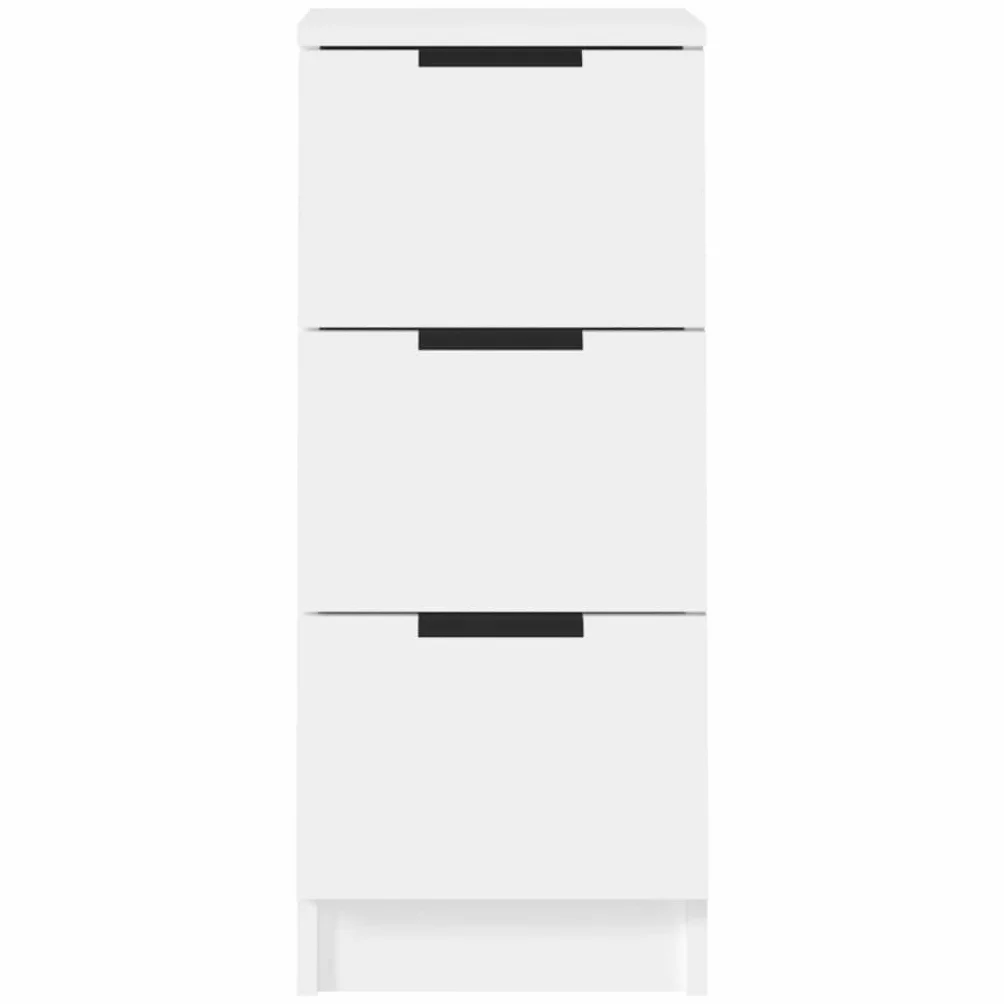 vidaXL 2X Aparadores Mueble Armario Espacio Almacenamiento Auxiliar Salón Consola Teléfono Cajones en Casa Madera Contrachapada Blanco