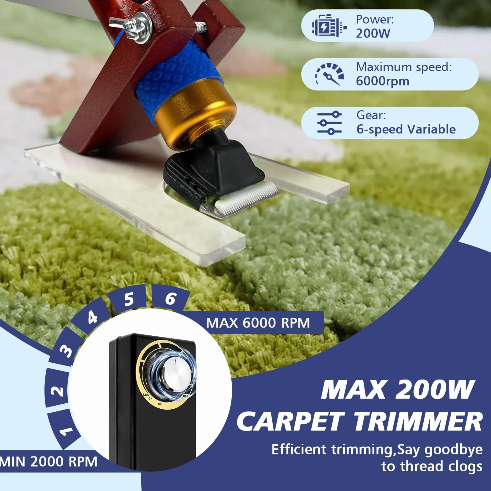 Pistola de tufting para alfombras con juego de recortador de alfombras, pistola de tufting eléctrica, kit de tufting con marco para alfombras, pistola de tufting 2 en 1 para cortar y bucle de alfombra