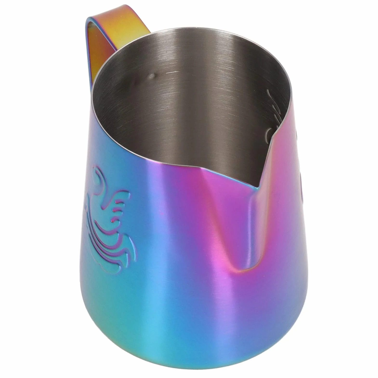GLOGLOW Jarra de Espuma de Leche Acero Inoxidable 380ml Pico águila para Cappuccino Latte Art
