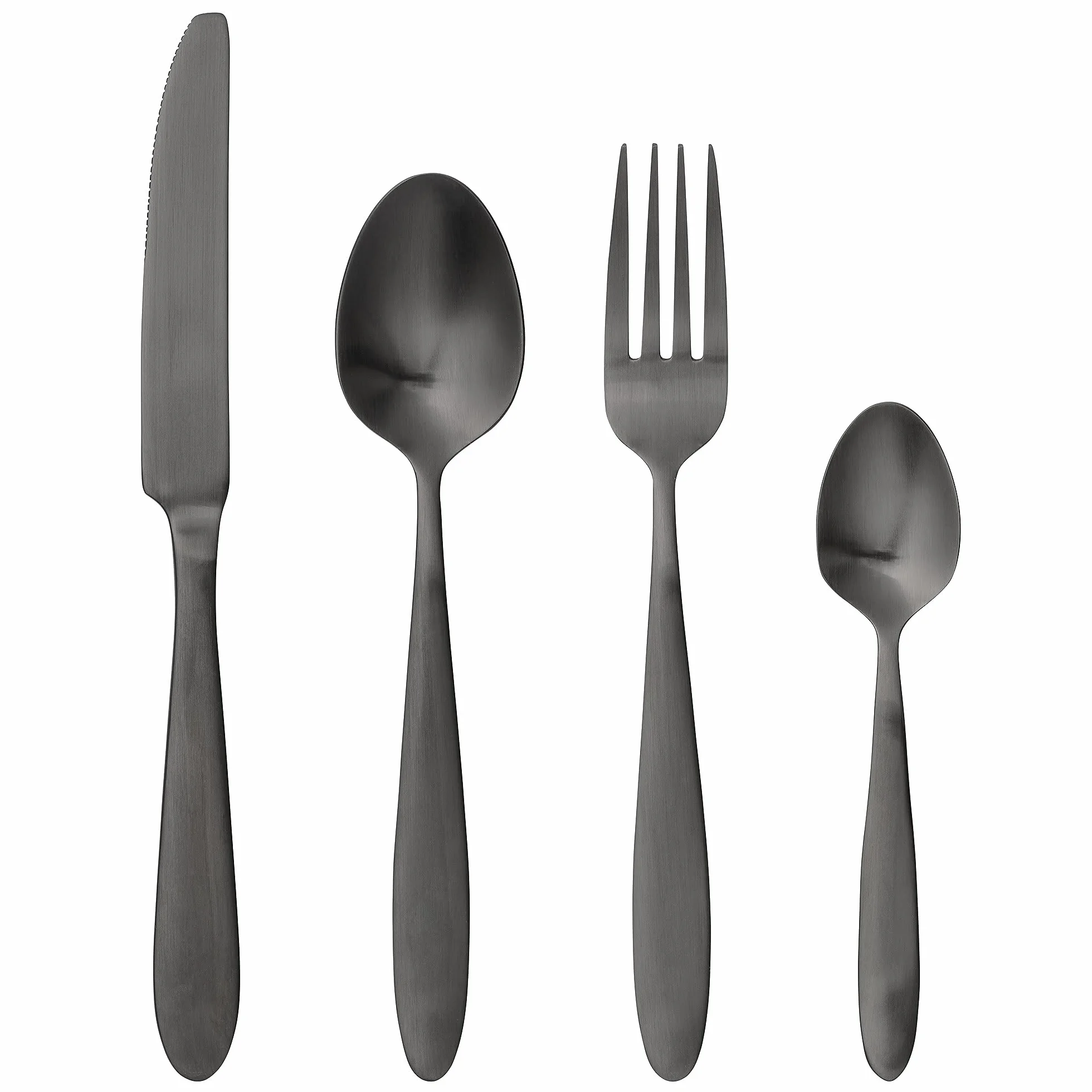 Cutlery 4 Pcs Set, Black