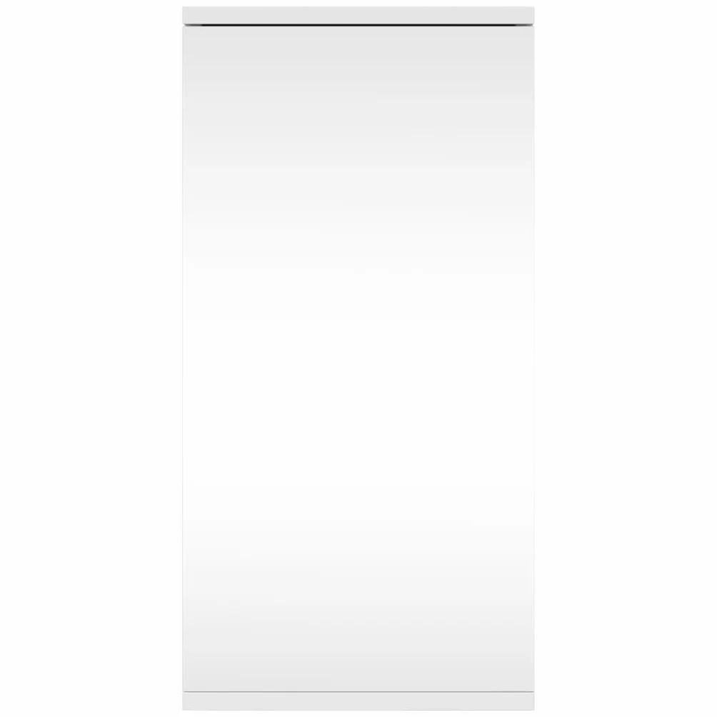 IKAYAA Mueble Suspendido de Espejo de Esquina Armario de Pared con Espejo Armario de Baño con Puertas Gabinete de Espejo Mueble Colgante Blanco 30 x 24 x 60 cm