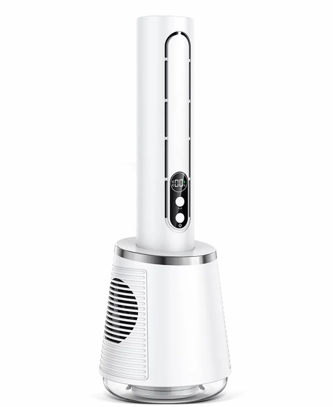 Ventilador moderno sin hojas para refrigeración con hielo, para oficina, hogar, mesa, agitación eléctrica, columna silenciosa, torre, 5 velocidades de viento, oscilación de 35°, circulación