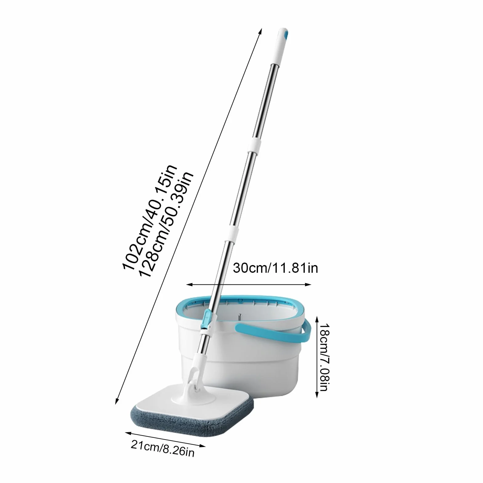 Fregona Con Cubo Herramientas de Limpieza de Suelos con Separación de Aguas | Juego De Fregona Cubo Y Escurridor Para Dormitorio Sala De Estar Comedor Cocina Baño Estudio