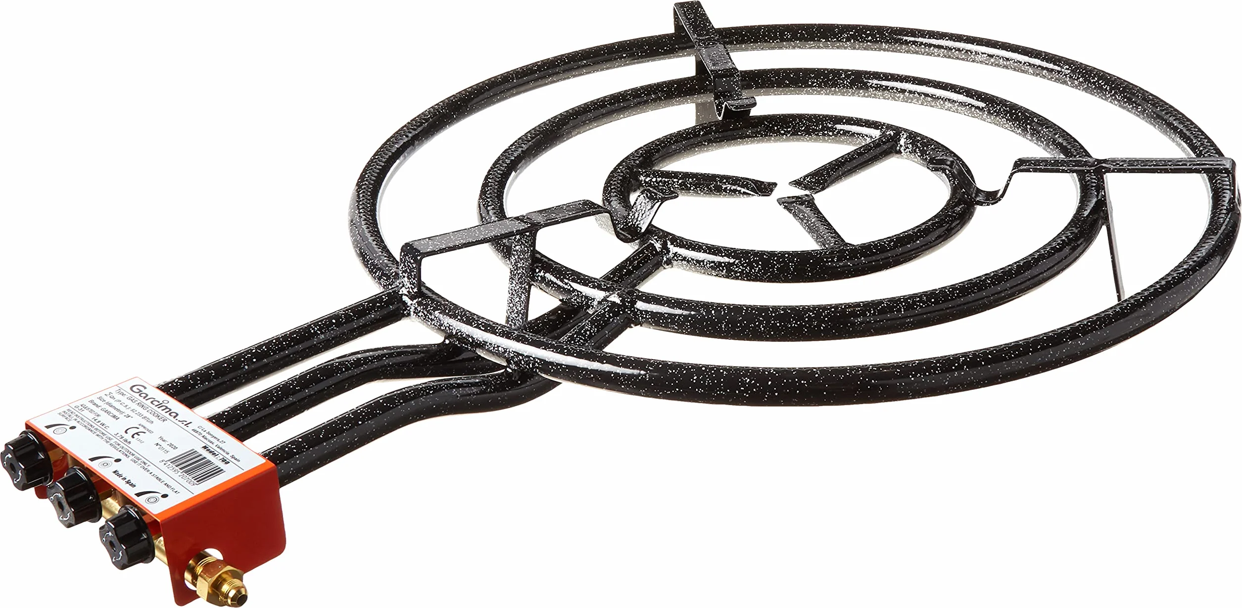 Garcima 700 - Paellero gas butano, Negro, 70 cm