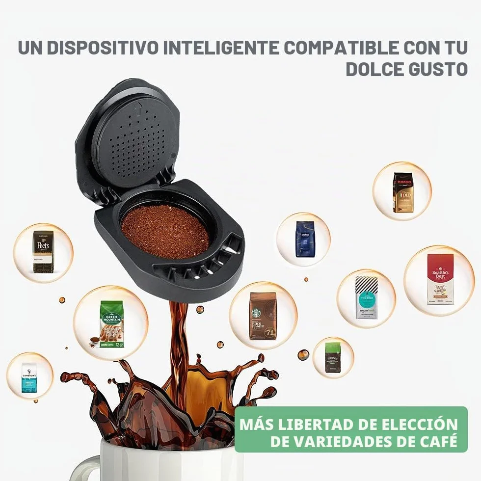 BENFUCHEN Adaptador de cápsulas de café reutilizables compatible con Dolce Gusto Piccolo XS Genis S
