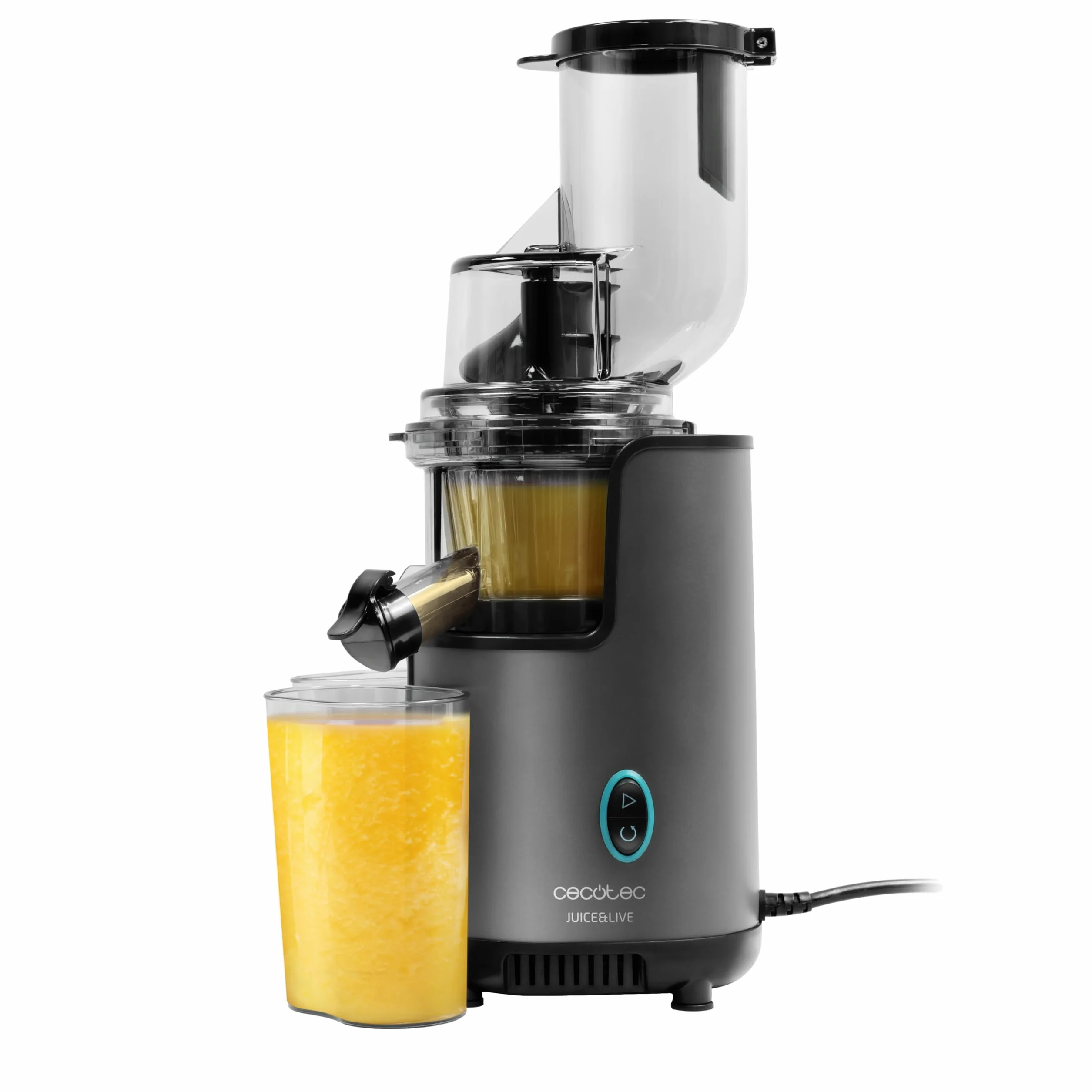Cecotec Juice&Live 2500 EasyClean Slow Juicer, 200W, 70RPM, BPA-Free, Tritan, 3 Posiciones, Antigoteo