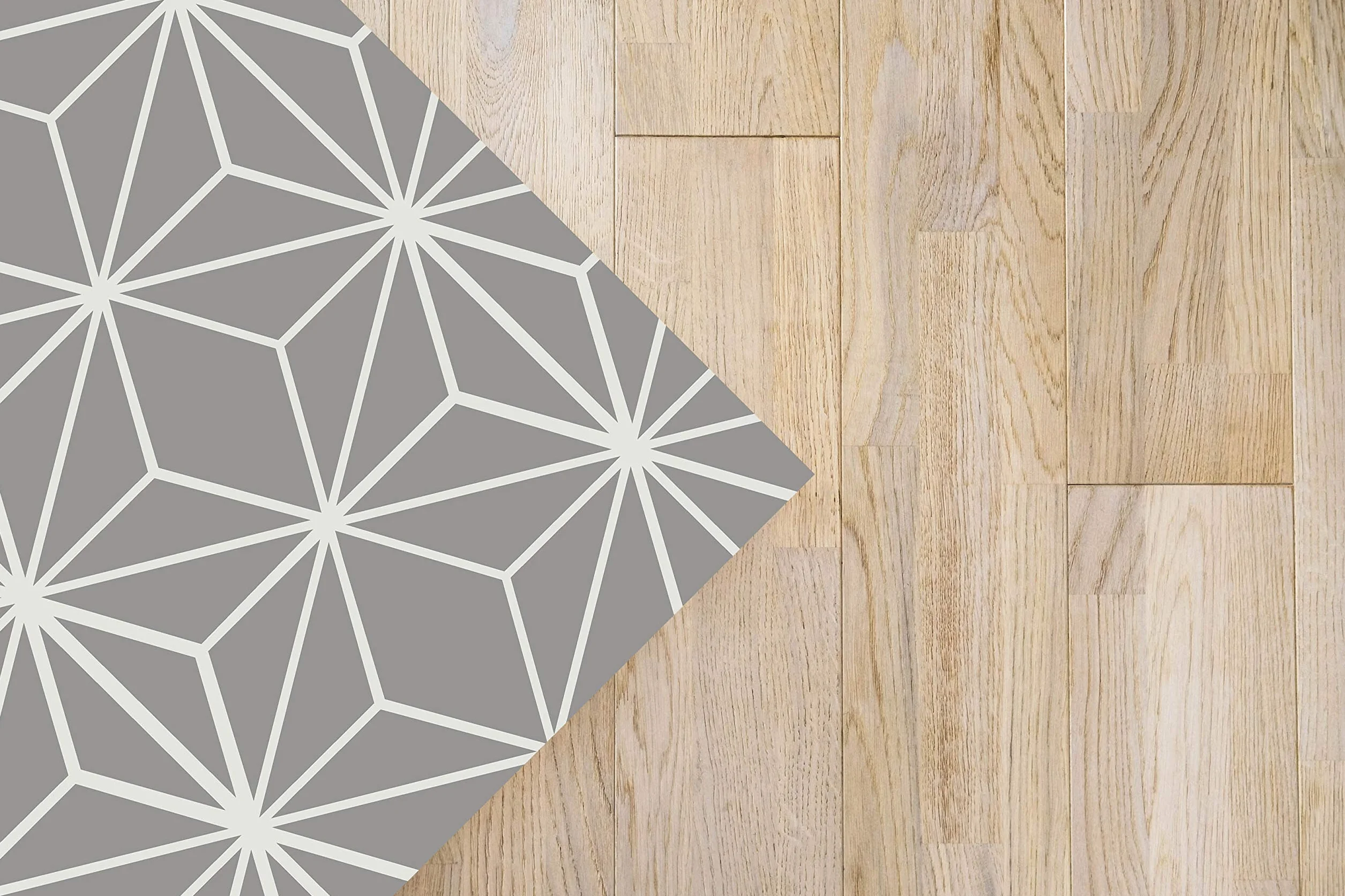 Panorama Alfombra Vinílica - Modelo Líneas Estrellas Gris 60x200 cm - Varios tamaños - Decoración Hogar, Cocina y Salón