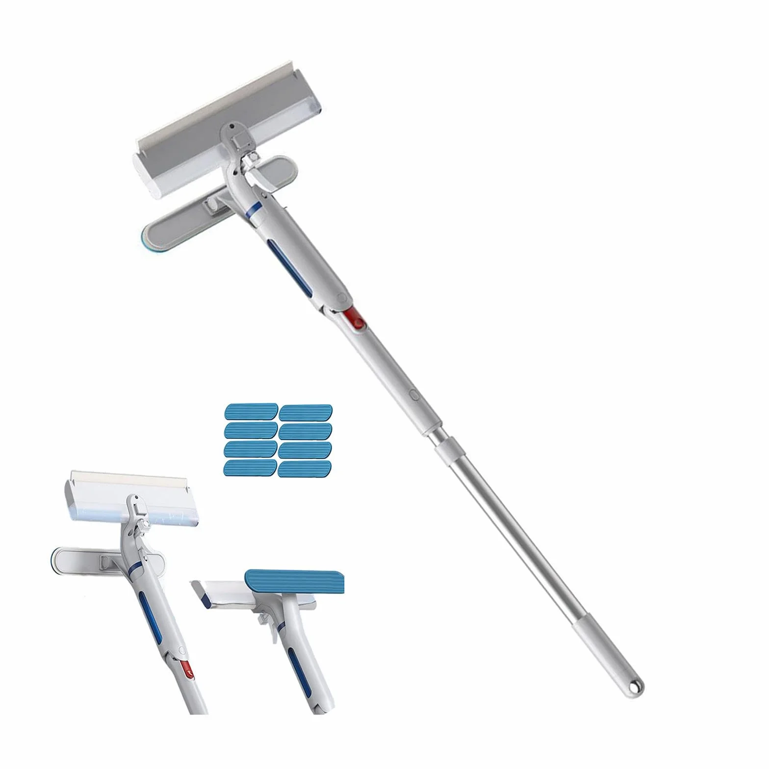 Limpiador Profesional de Ventanas de Ventanas con Depósito de Agua Residual Limpiacristales en Spray de Doble Cara Adecuado para Múltiples Escenarios