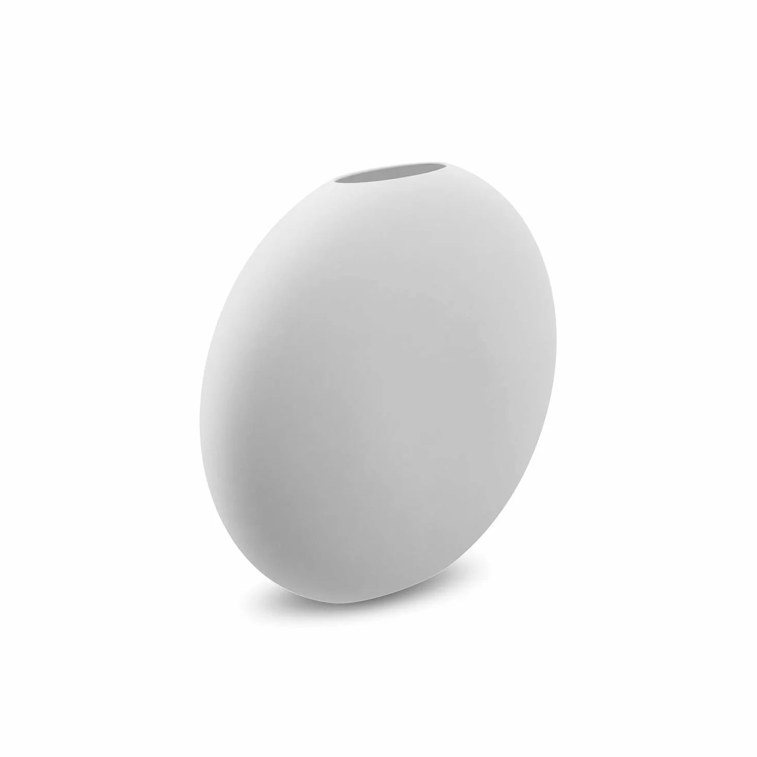 Cooee Design Jarrón Pastille de cerámica en Color Blanco, Hecho a Mano, diámetro: 20 cm, Altura: 19 cm, HI-028-25-WH