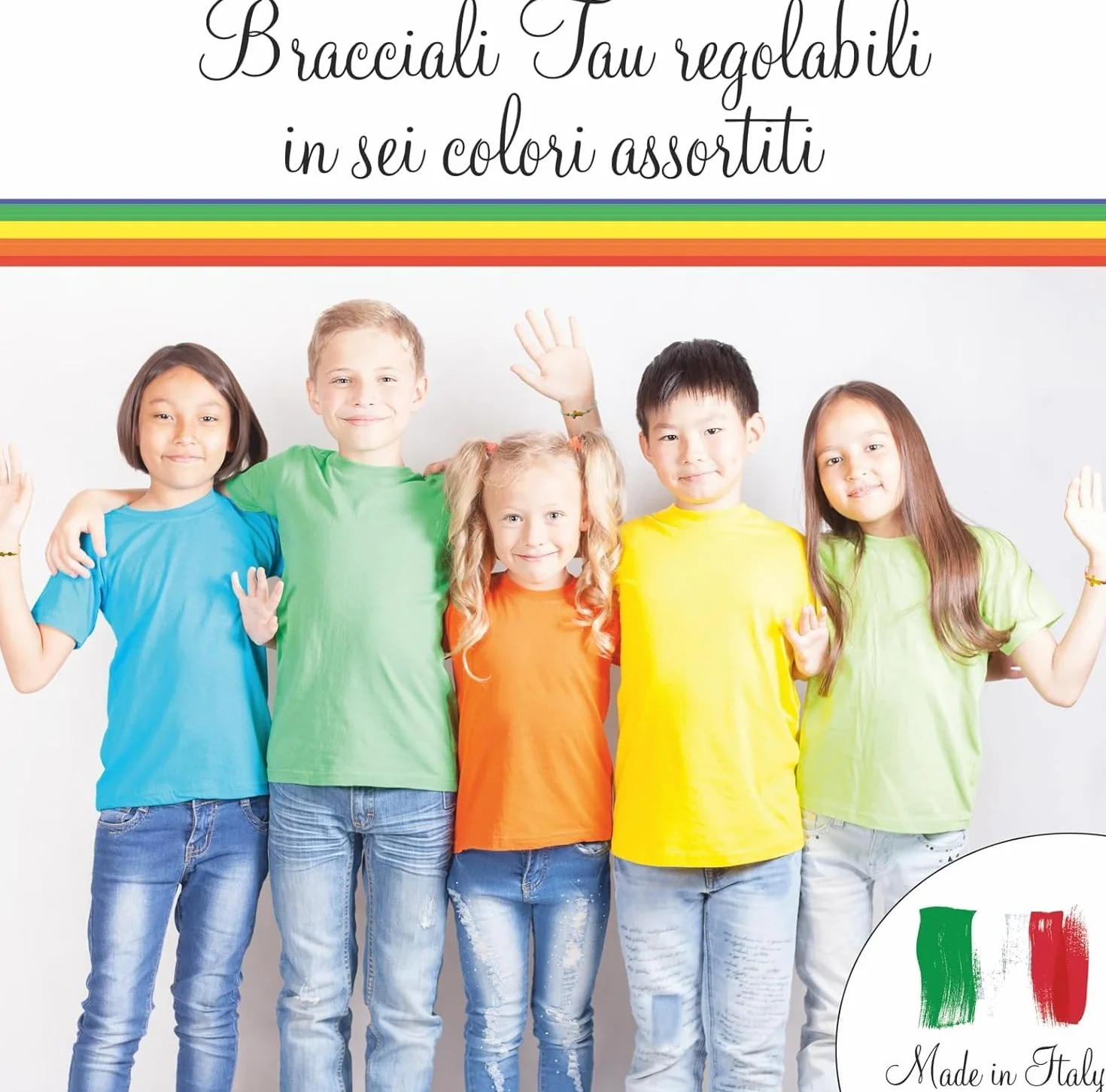 30 pulseras ajustables con tau en olivo y bolas de 6 colores surtidos fabricadas en la Patria de San Francisco