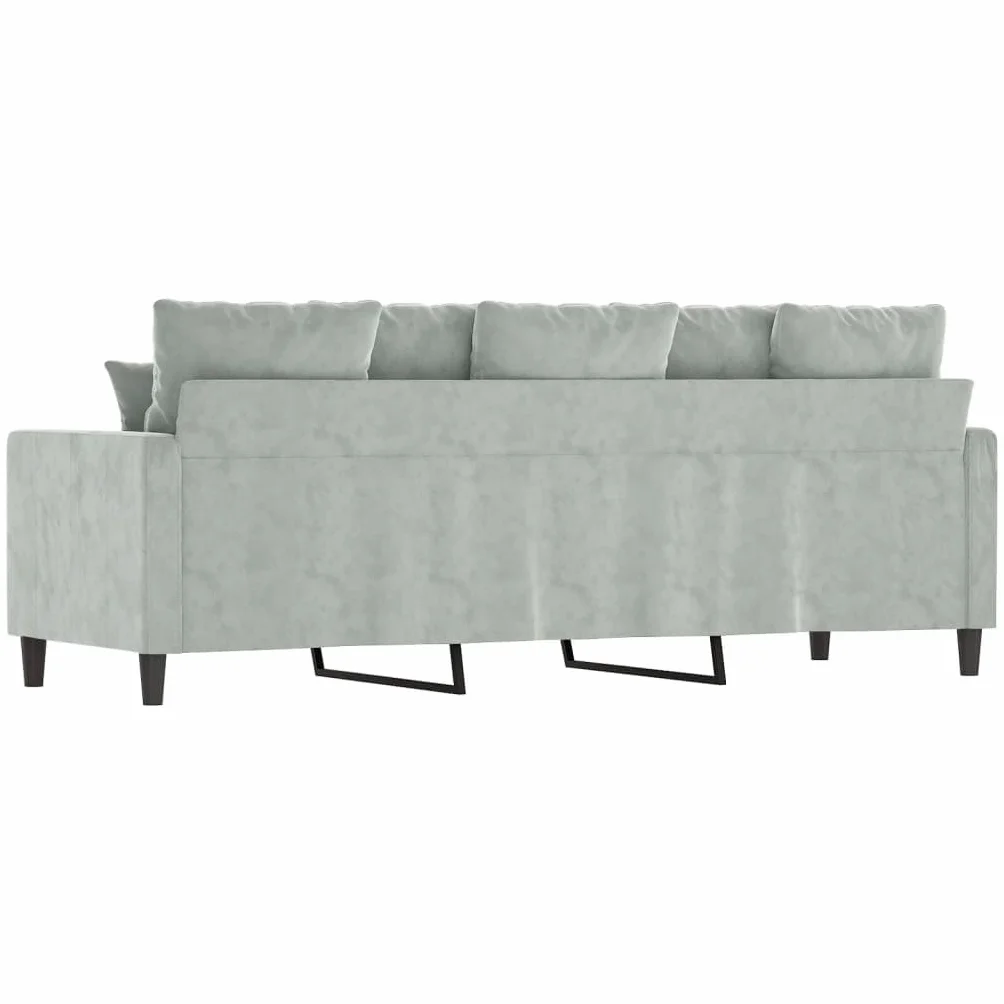Willood Sofá de 3 Plazas, Asiento con Reposabrazos Respaldo, Sillón de Descanso Relax Televisión, Sofá Tapizado para Salón, Tela Gris Claro